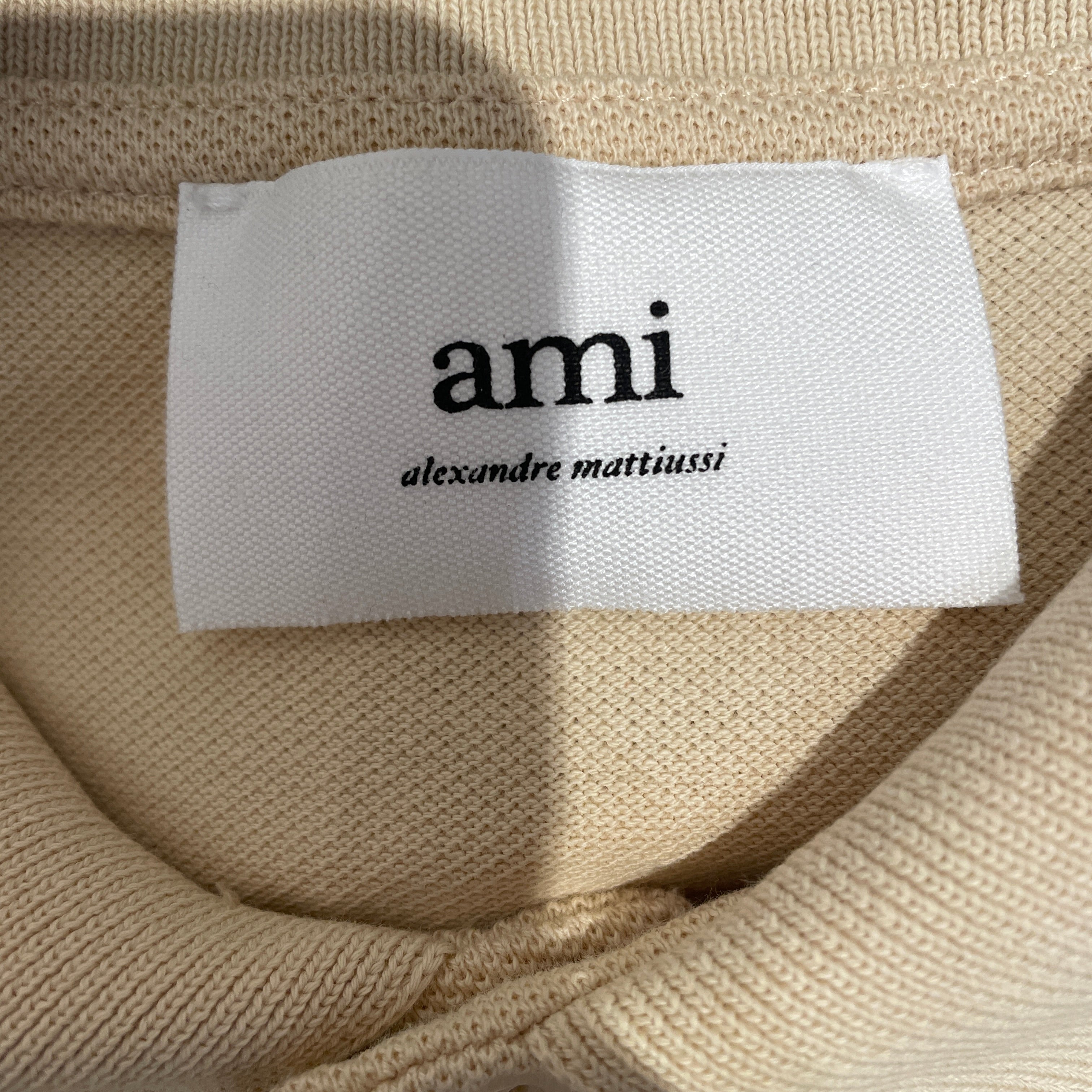 ami alexandre mattiussi/Polo Shirt/L/Cotton/BEG/ view 3