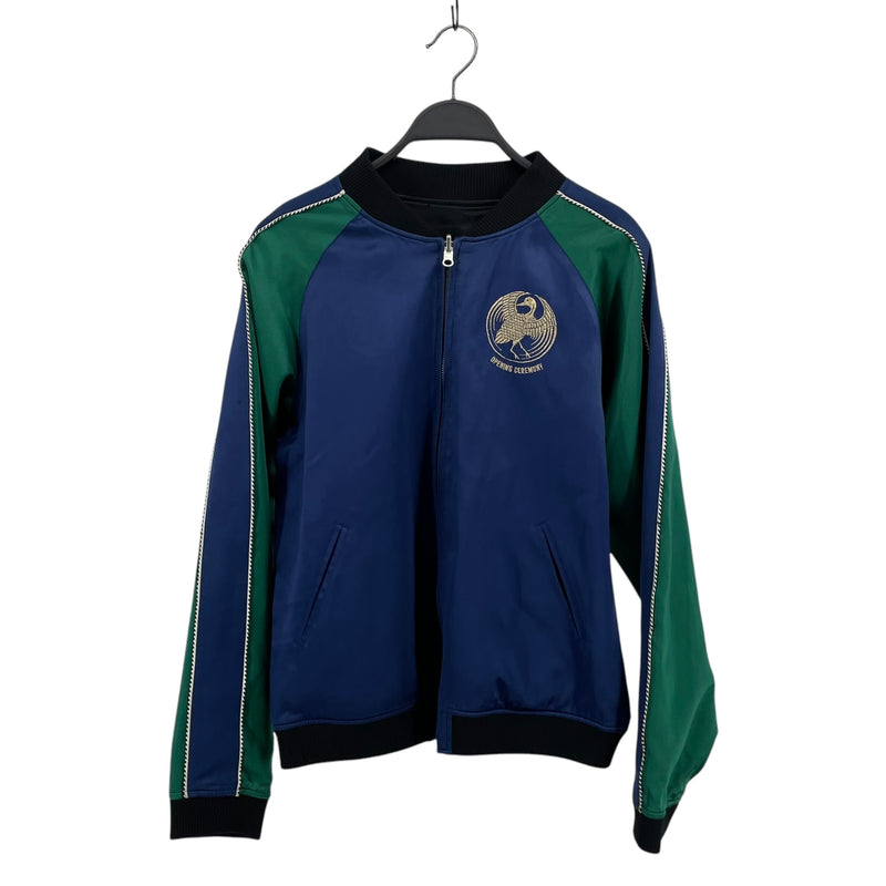 OPENING CEREMONY/Jacket/S/Silk/MLT/REVERSIBLE BLU/GRN TO BLK