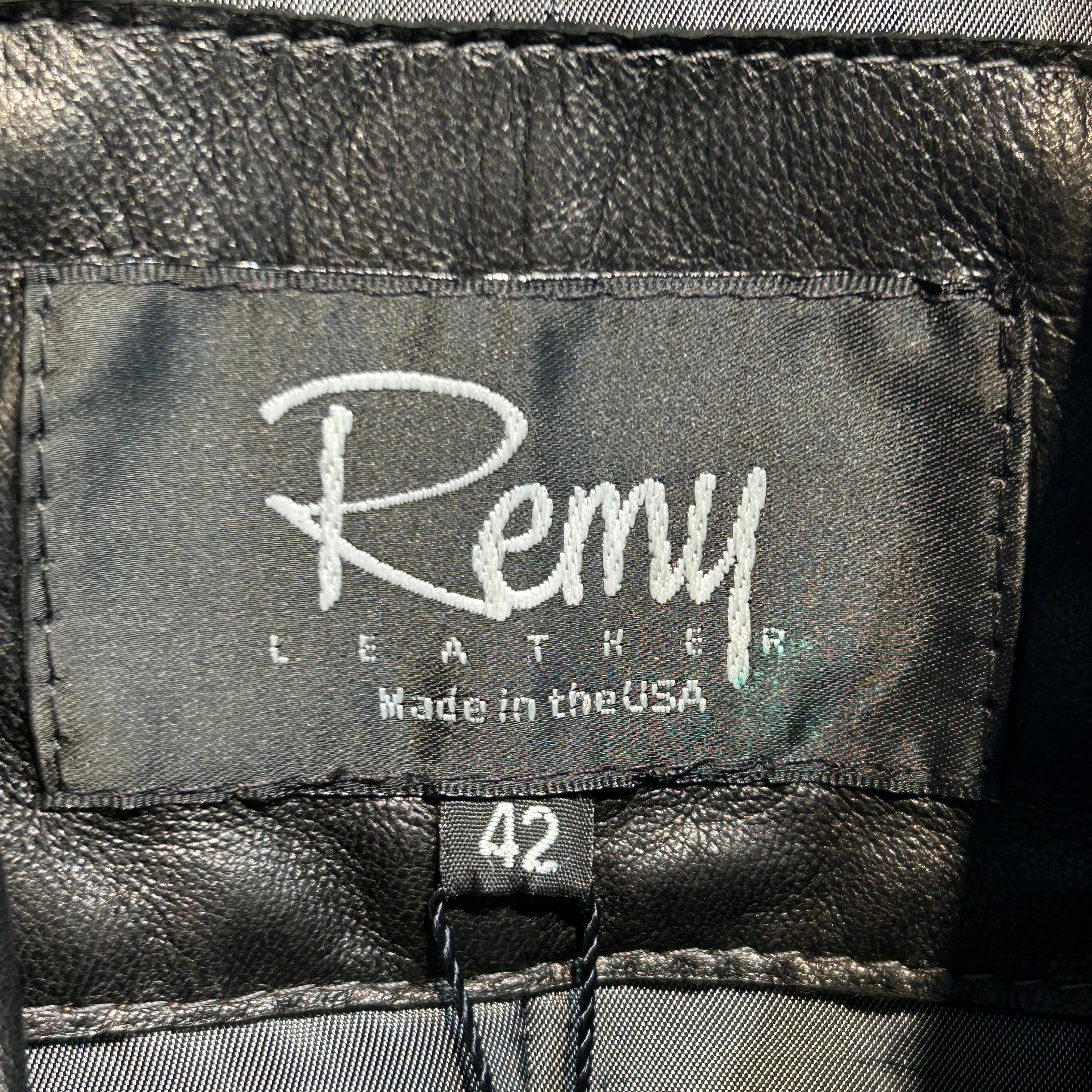 remy/Leather Jkt/42/Leather/BLK/POCKET LEFT ZIP view 3