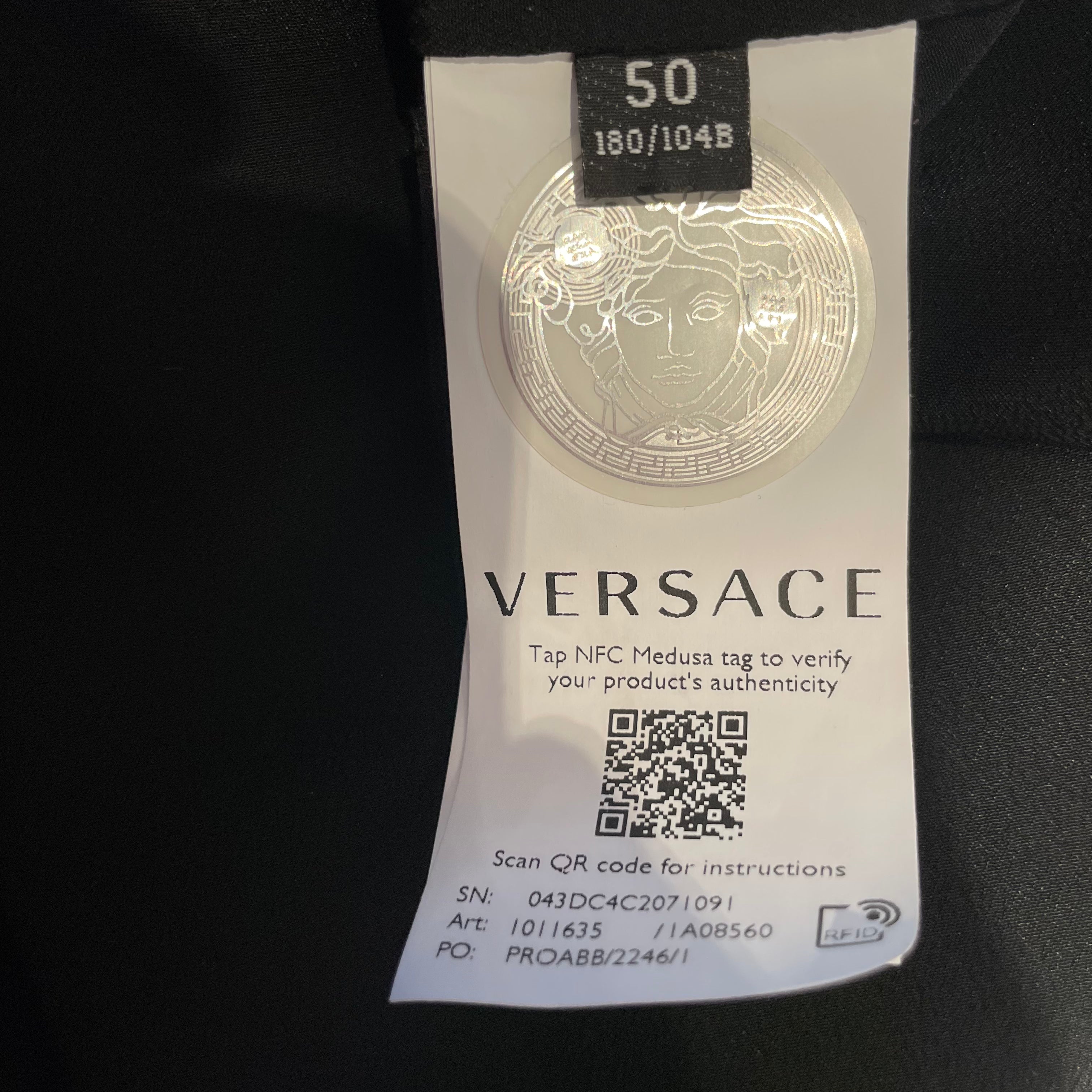 VERSACE/SS Dress/50/Cotton/BLK/Versace Baroque Paneled dress view 4