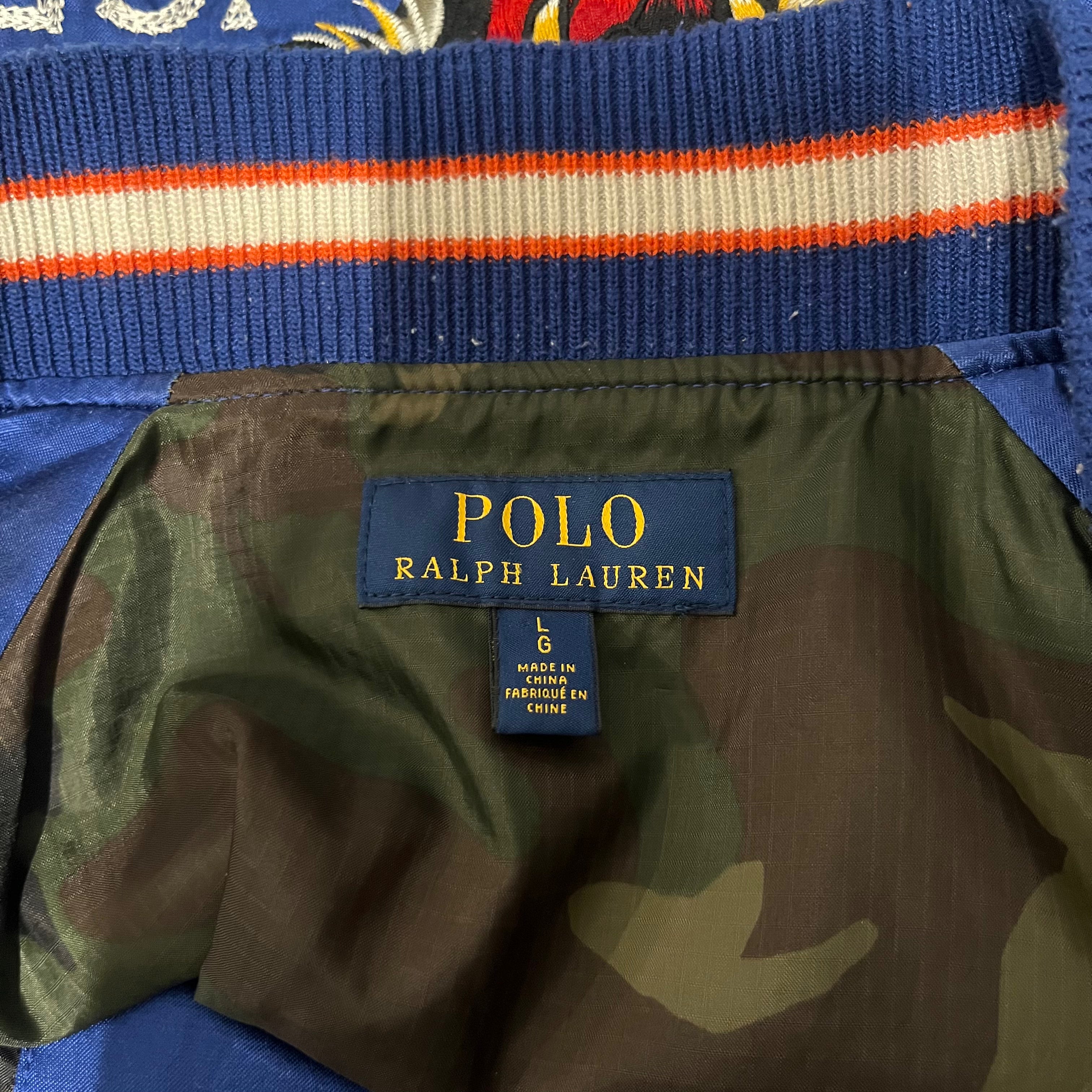 POLO RALPH LAUREN/Quilted Jkt/L/Nylon/BLU/tiger view 3