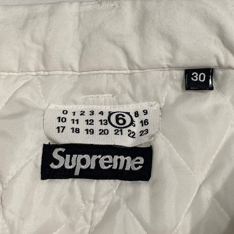 Supreme/MM6/Maison Margiela/Shorts/30/Cotton/WHT/2024 Padded Shorts