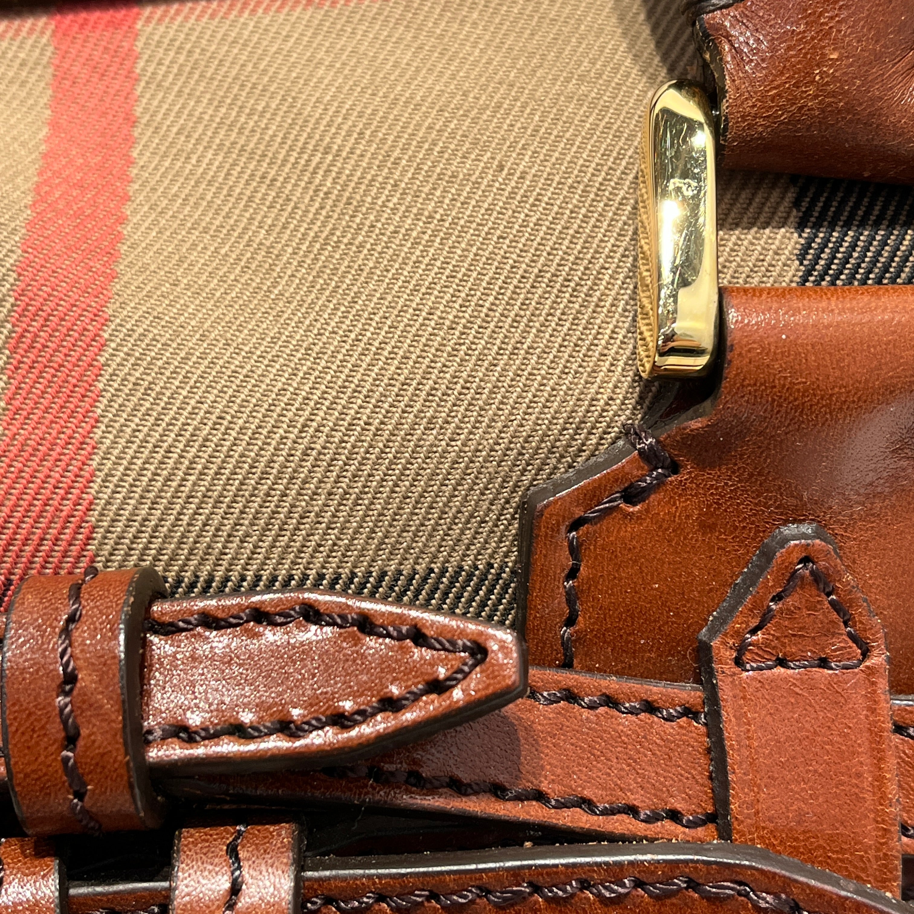 BURBERRY LONDON/Tote Bag/Plaid/Leather/BRW/GLADSTONE NOVACHECK BAG view 6