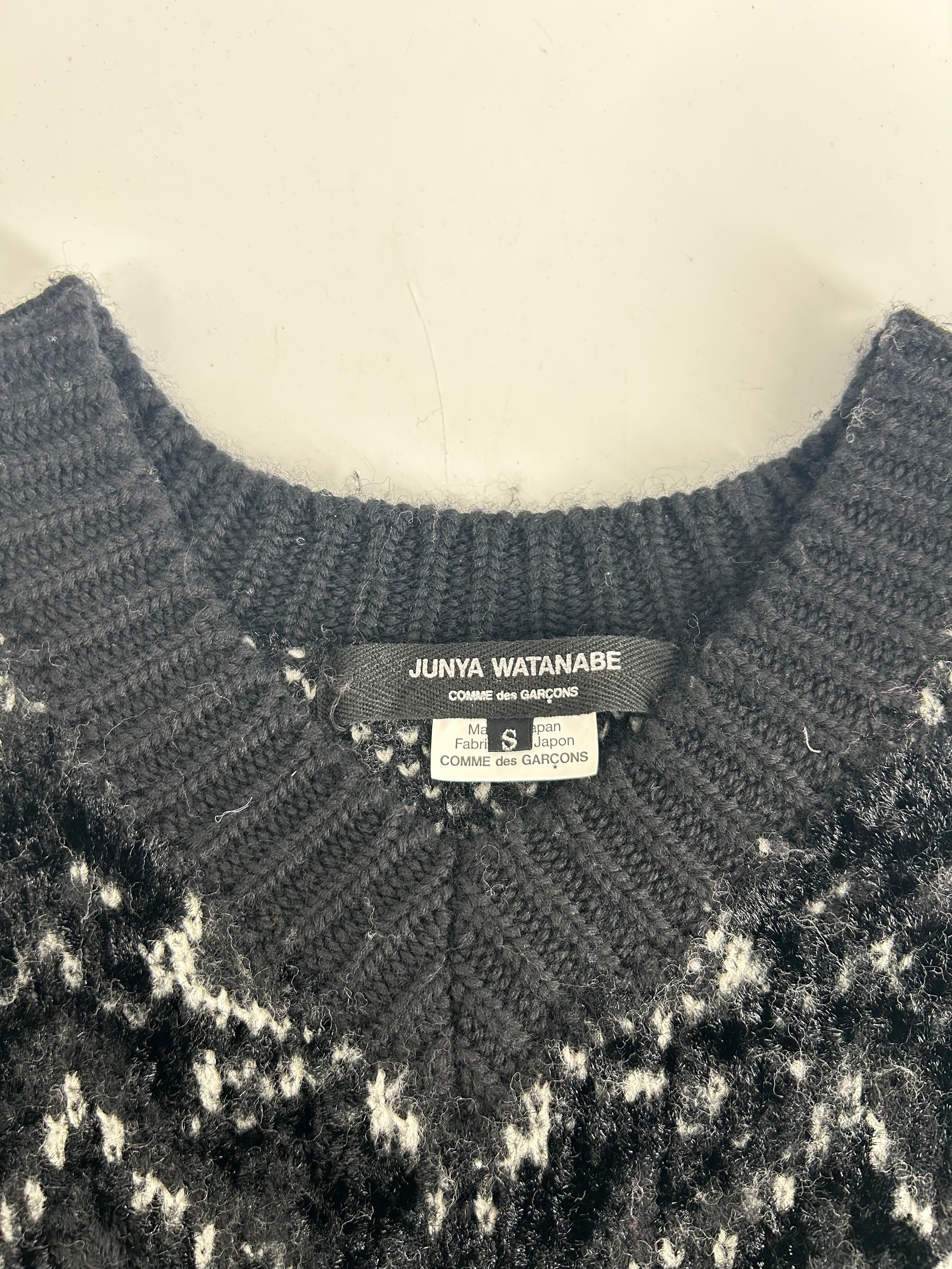 JUNYA WATANABE COMME des GARCONS/Sweater/S/Wool/BLK/JBN014 view 3