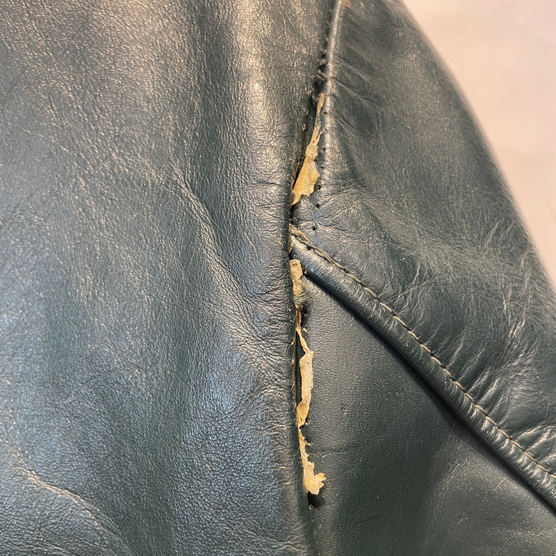Vintage/Leather Jkt/Leather/GRN/SASKATCHEWAN