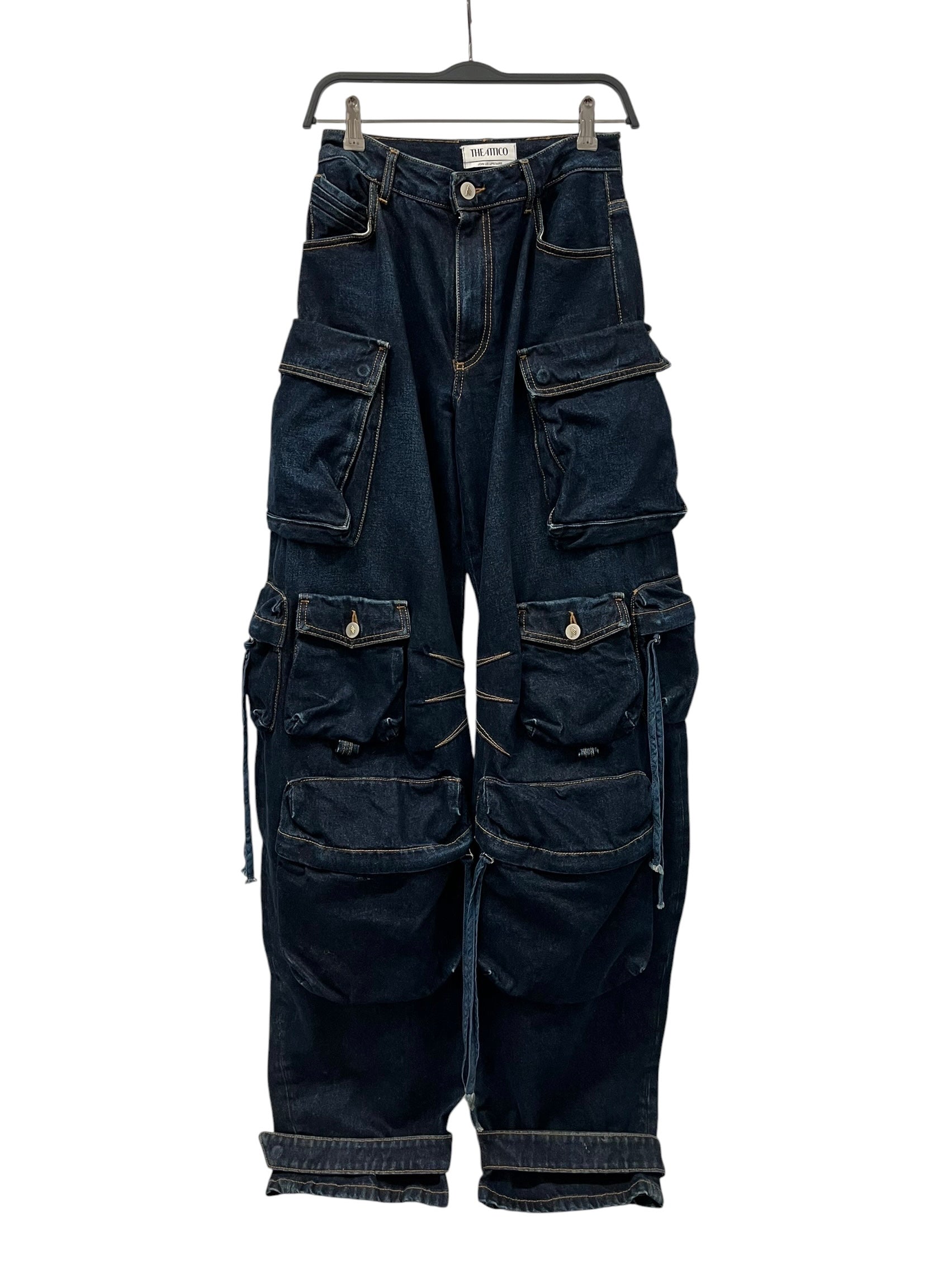 THE ATTICO/Cargo Pants/26/Denim/NVY/MULTI ZIP PKTS view 1