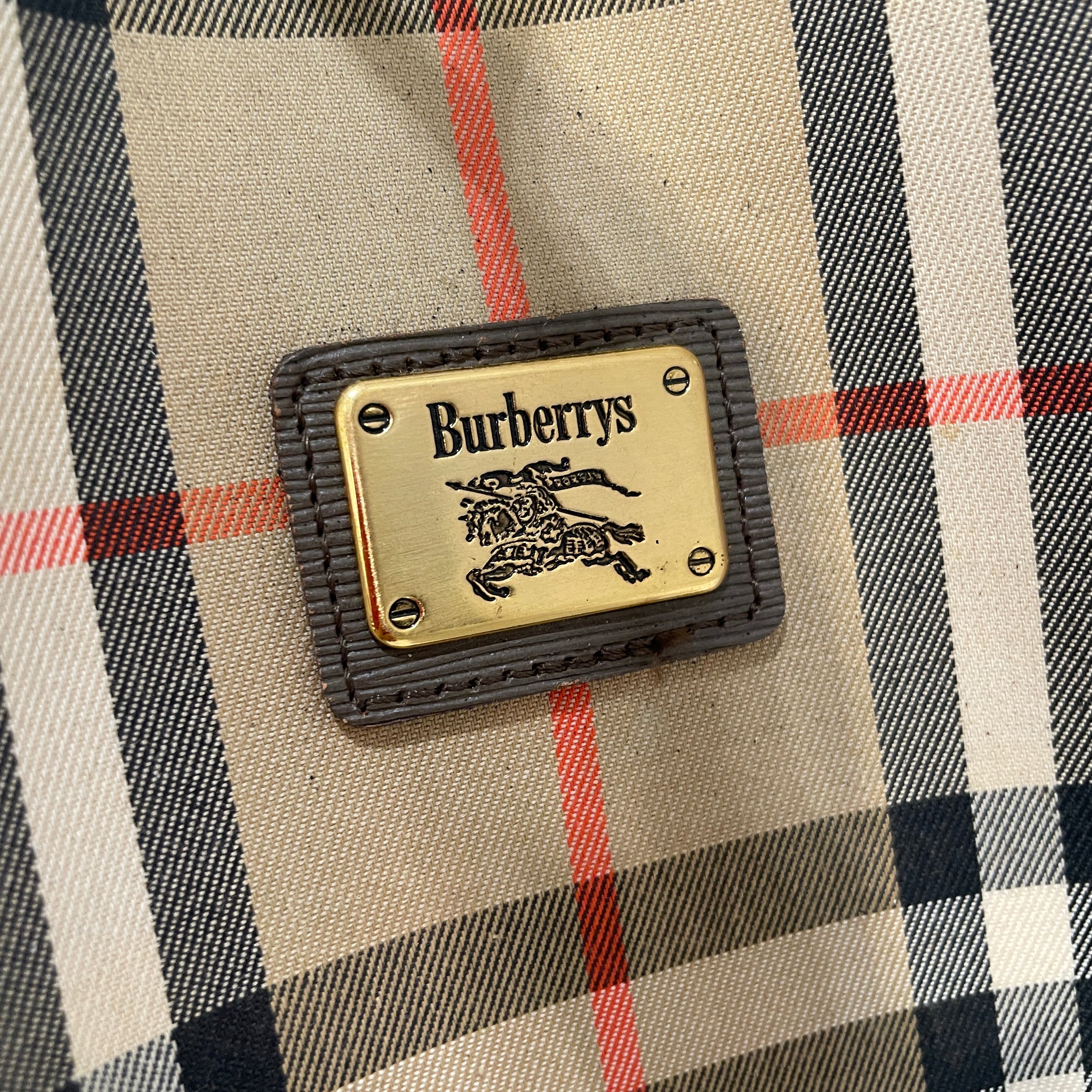 BURBERRY/Cross Body Bag/Stripe/Leather/BRW/Nova Check Bucket Bag view 7