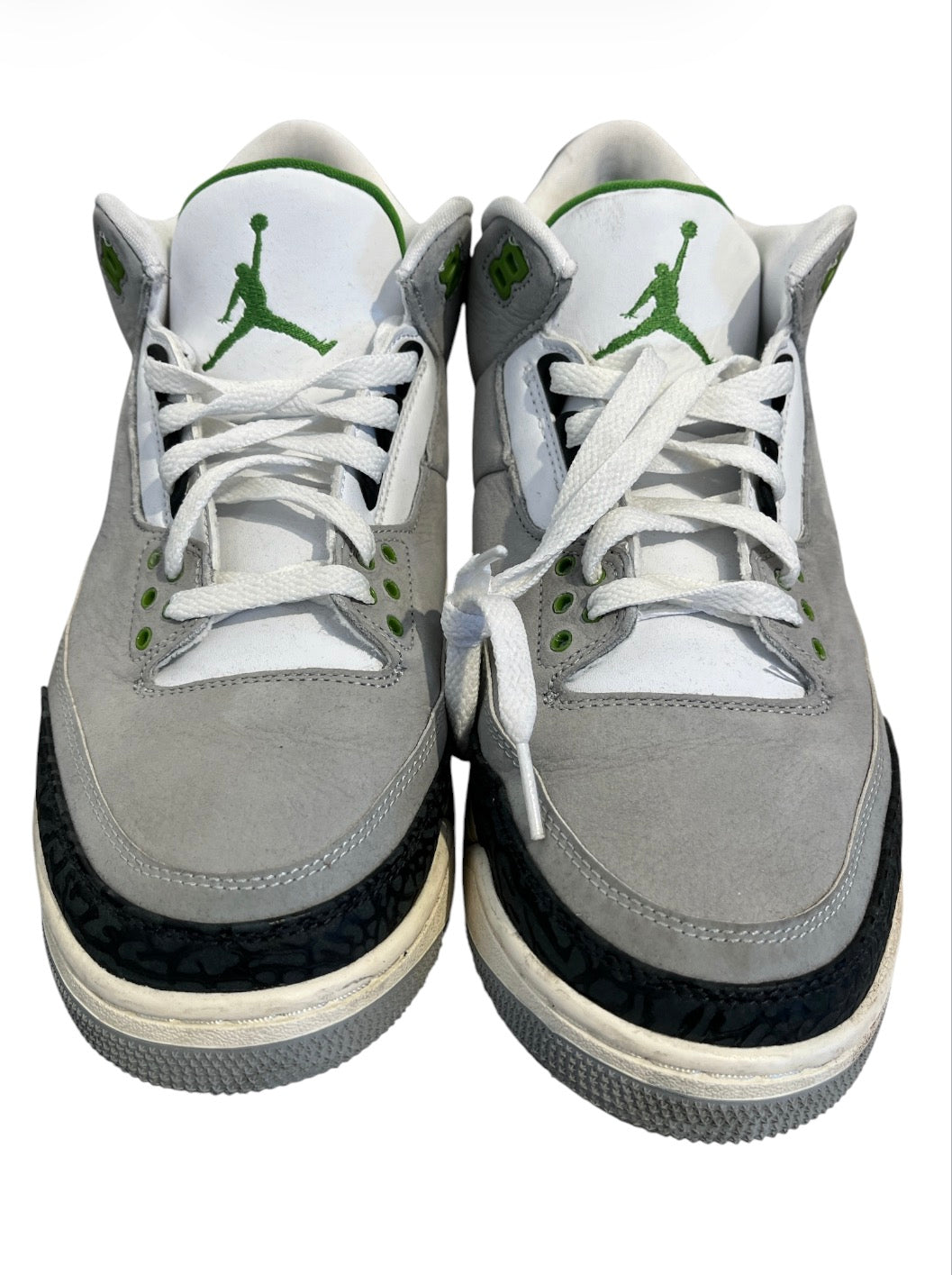 JORDAN BRAND/Hi-Sneakers/US 10.5/Leather/GRY/jordan 3 chlorophyl view 1