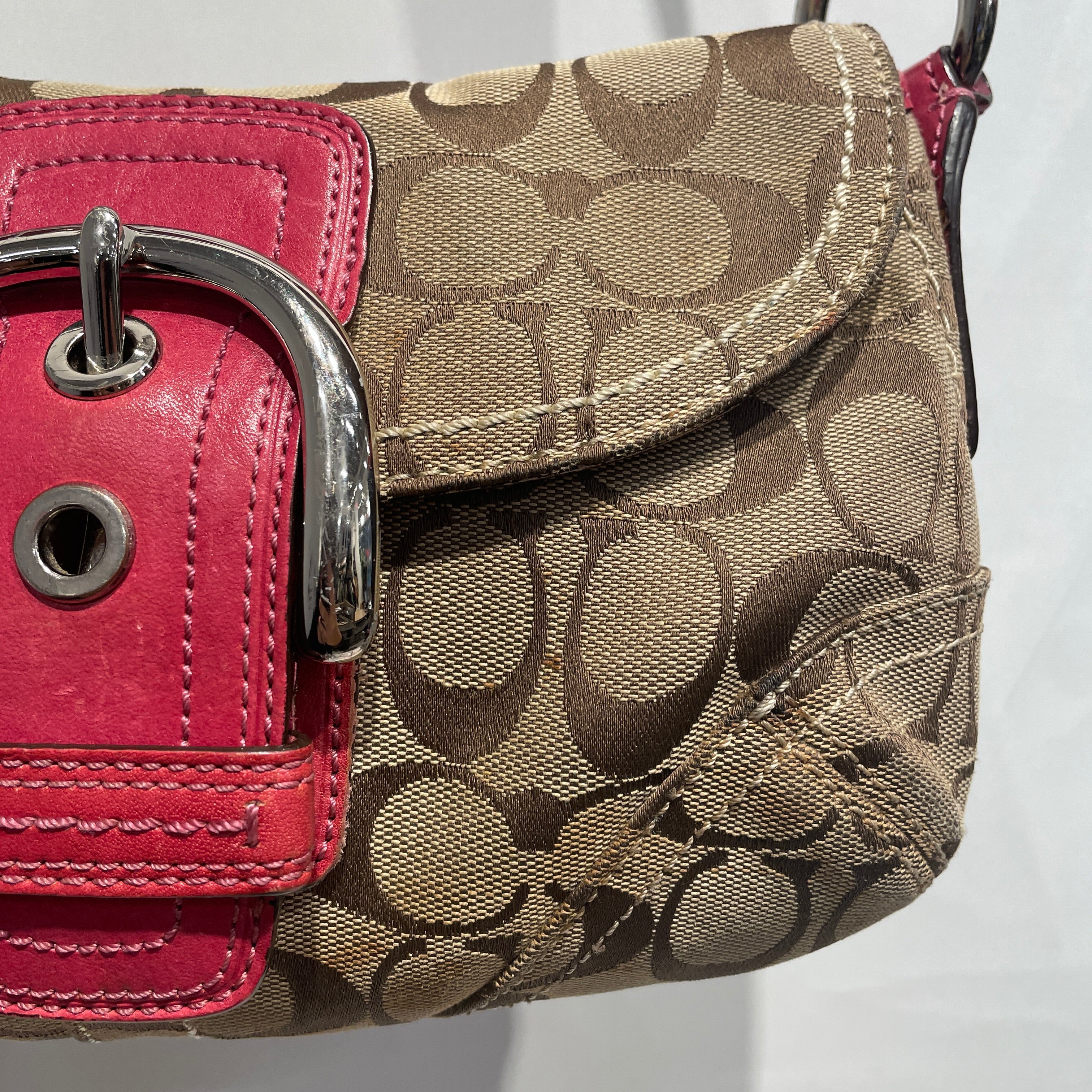 COACH/Clutch Bag/Monogram/Cotton/CML/CC ALLOVER PRINT view 4