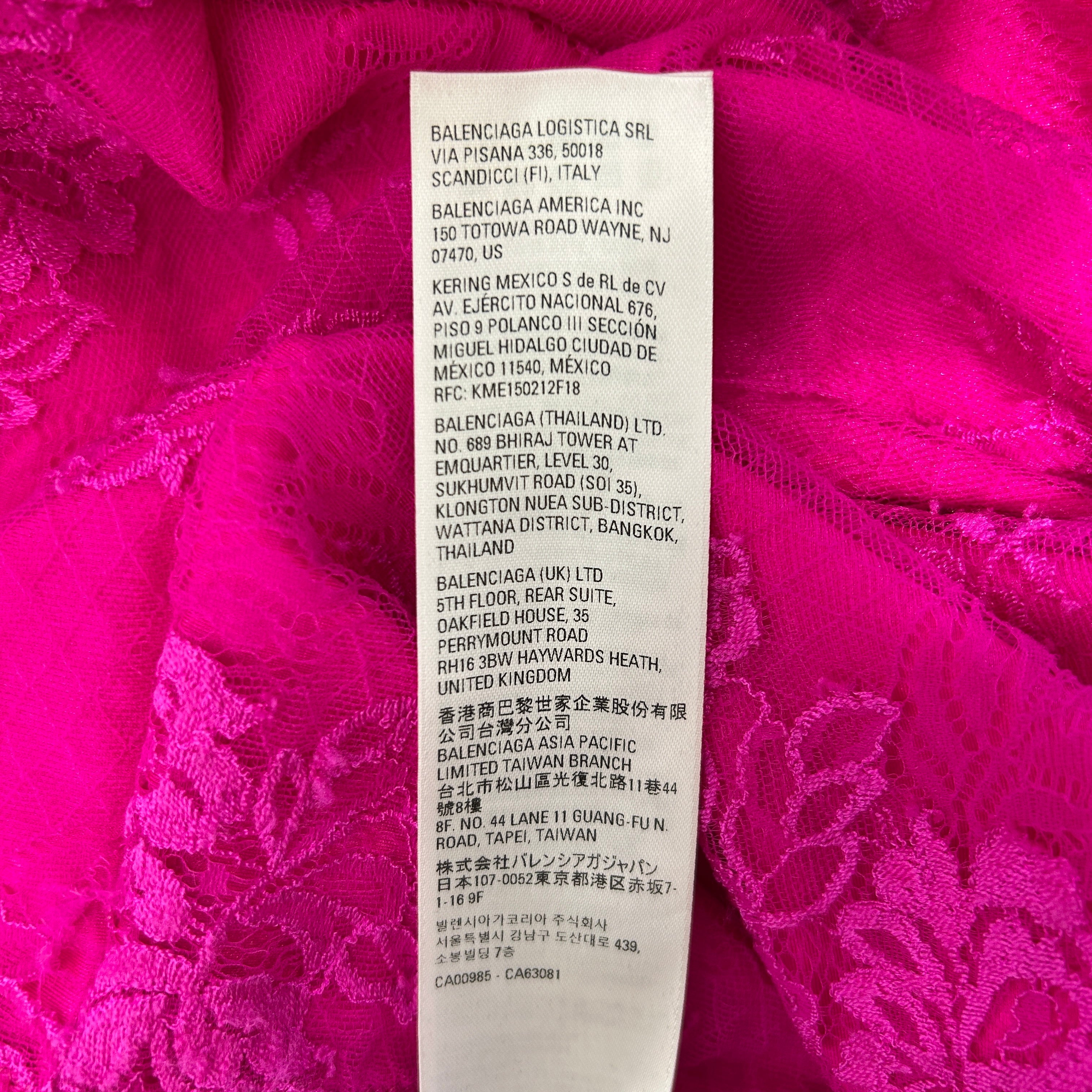 BALENCIAGA/Dress/36/Nylon/PNK/Lingerie Mini Dress view 4