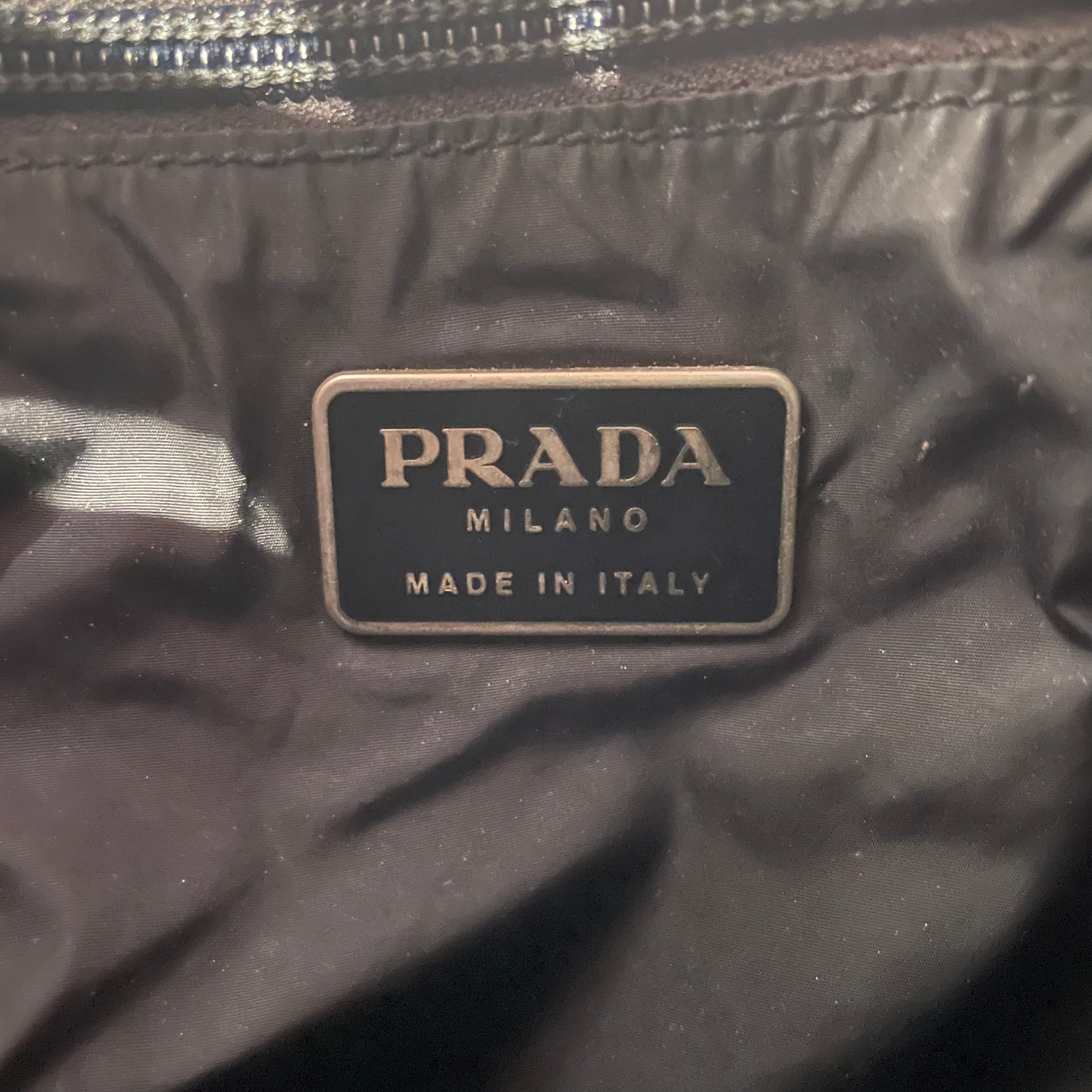PRADA/Cross Body Bag/Nylon/BLK/ZIP POCKET RED LOGO view 4