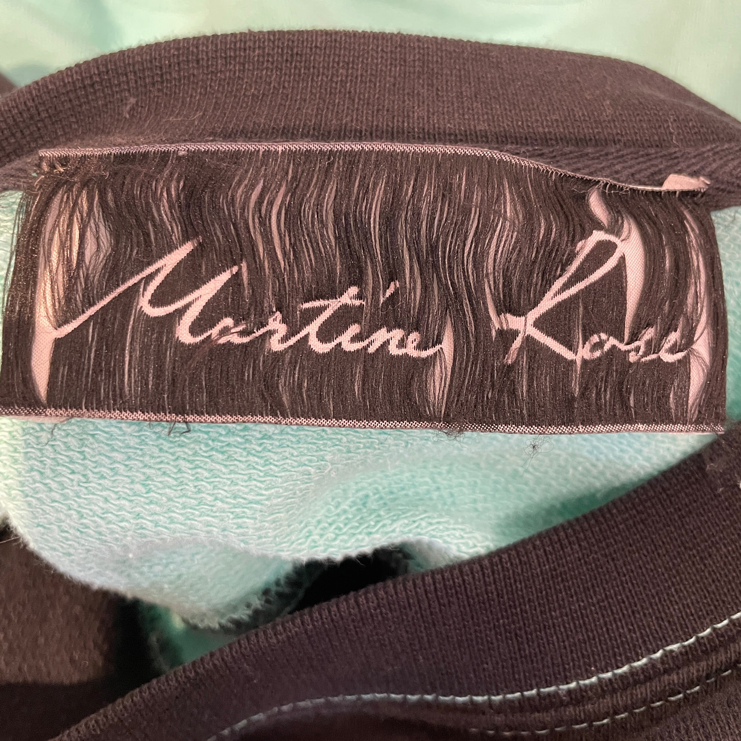 MARTINE ROSE/LS T-Shirt/M/Cotton/BLU/Turquoise view 4
