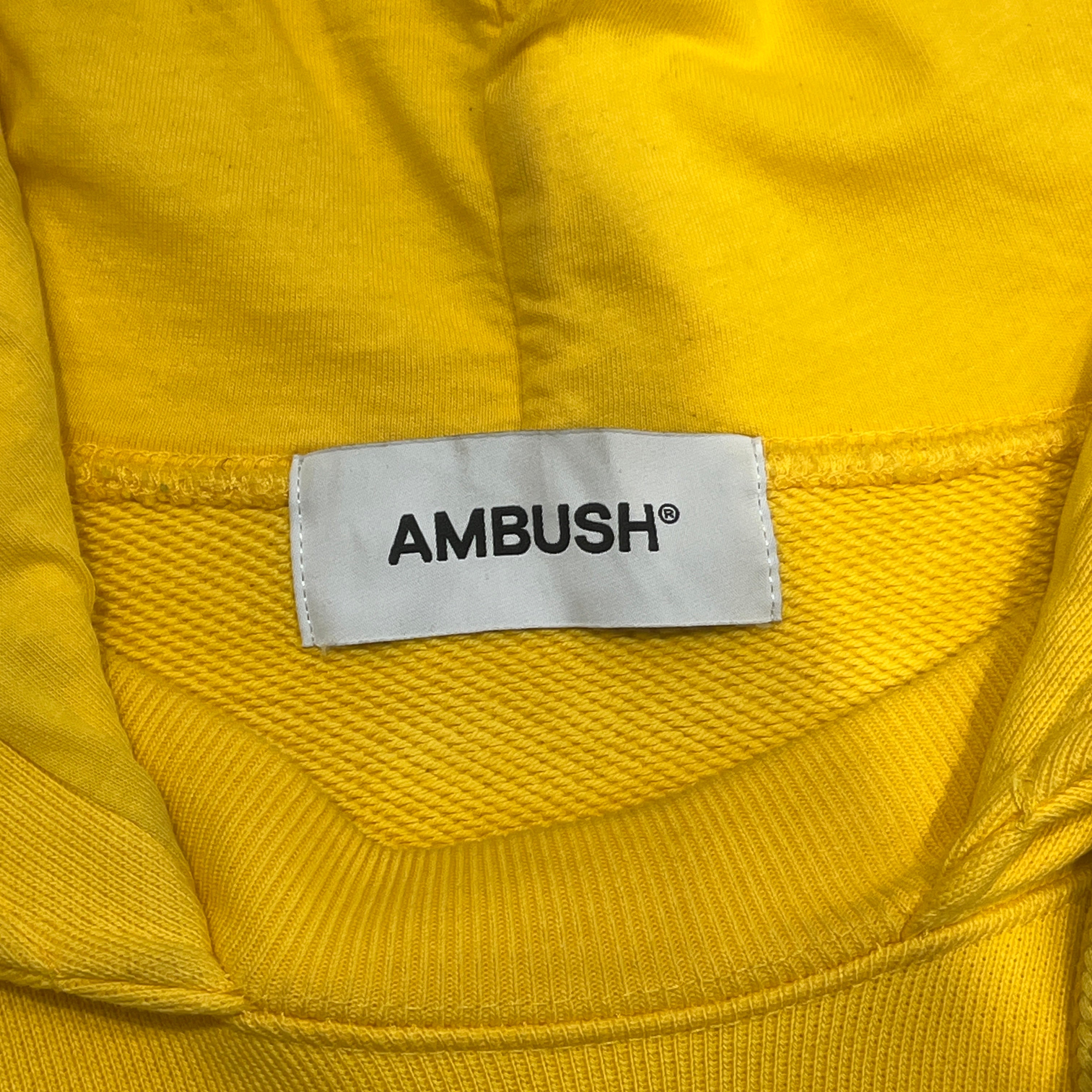 AMBUSH/Hoodie/M/Cotton/YEL/12 strings/stich on left view 3