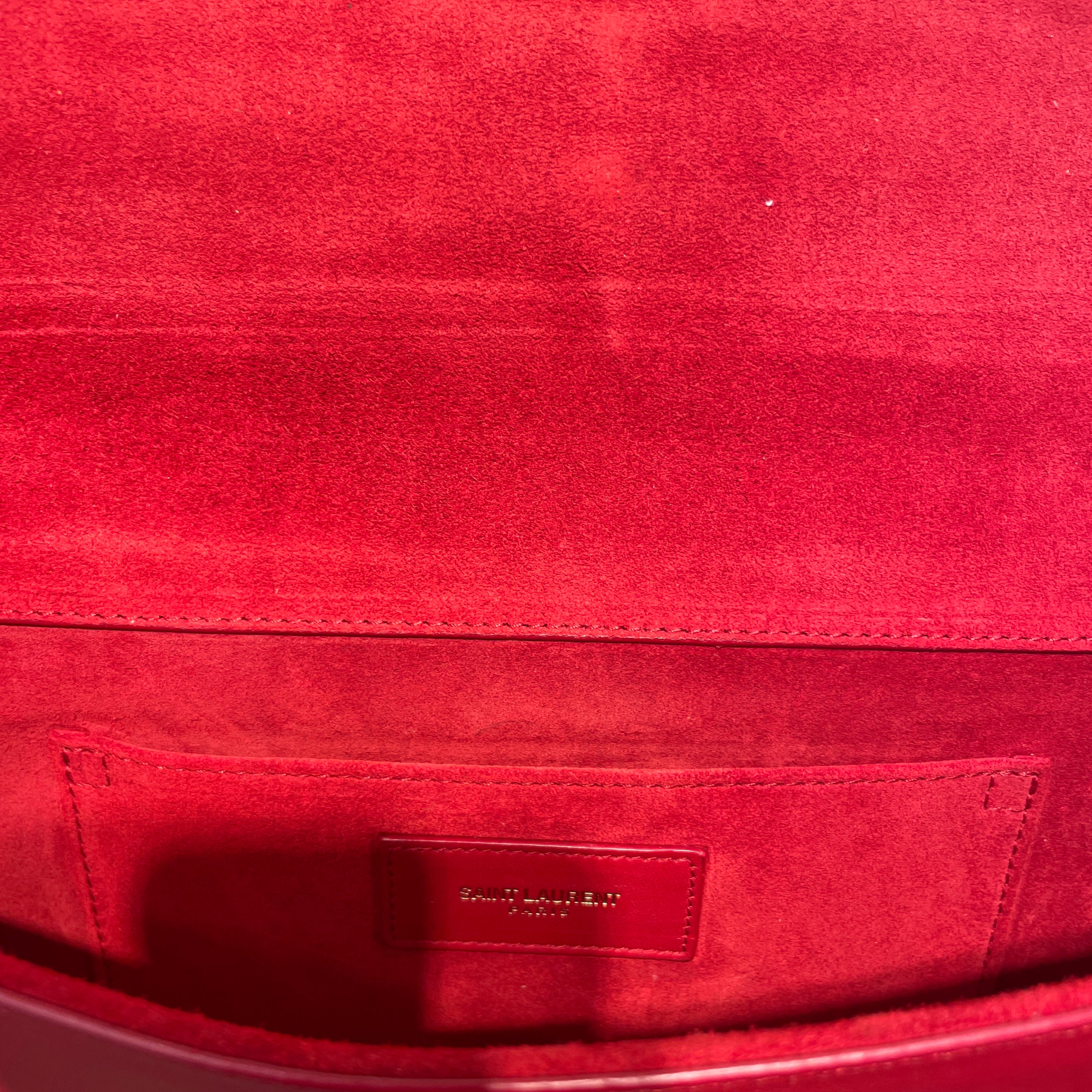 SAINT LAURENT/Clutch Bag/Leather/RED/ view 2