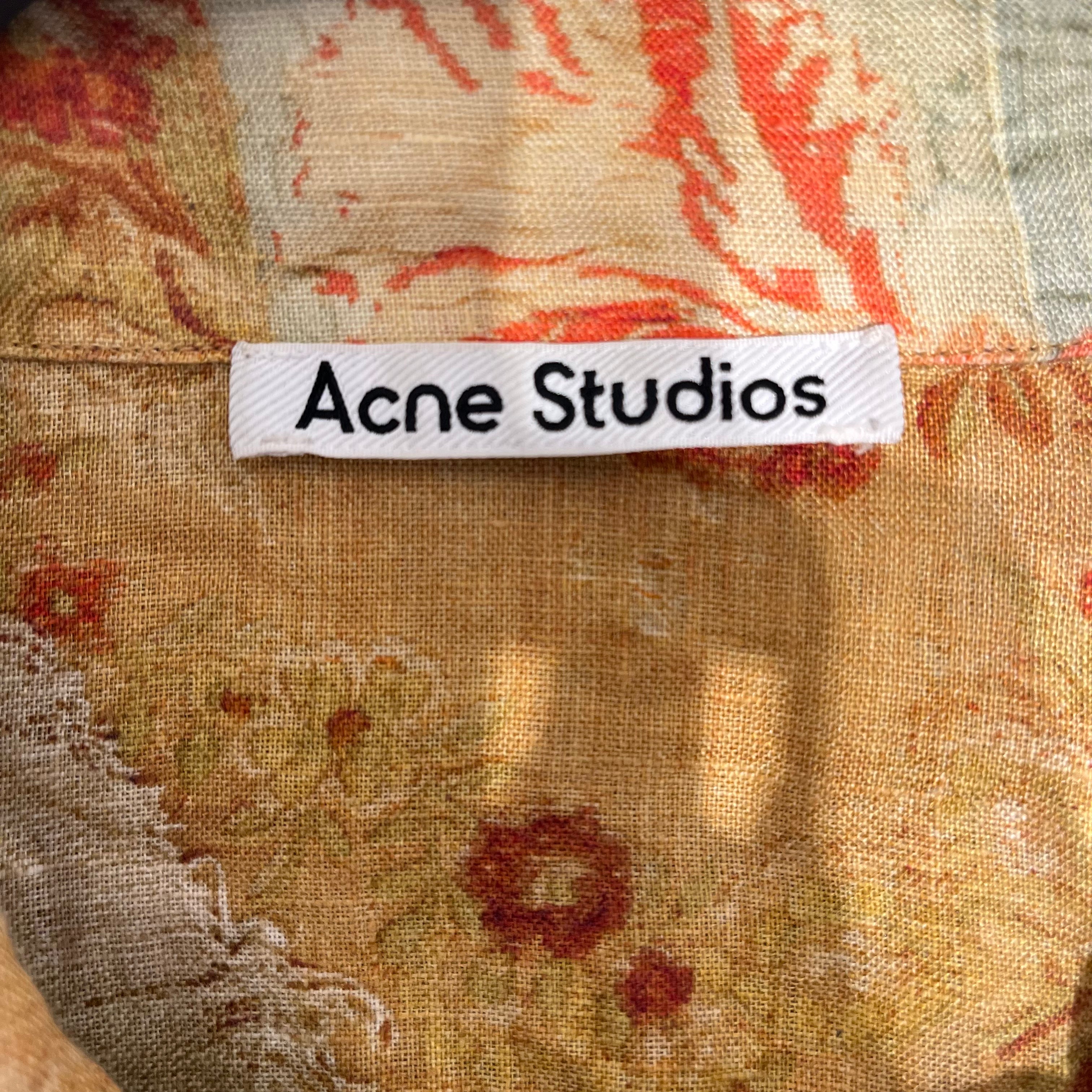 Acne Studios/3|4S Shirt/36/Linen/MLT/FNWNBLU000795 view 3