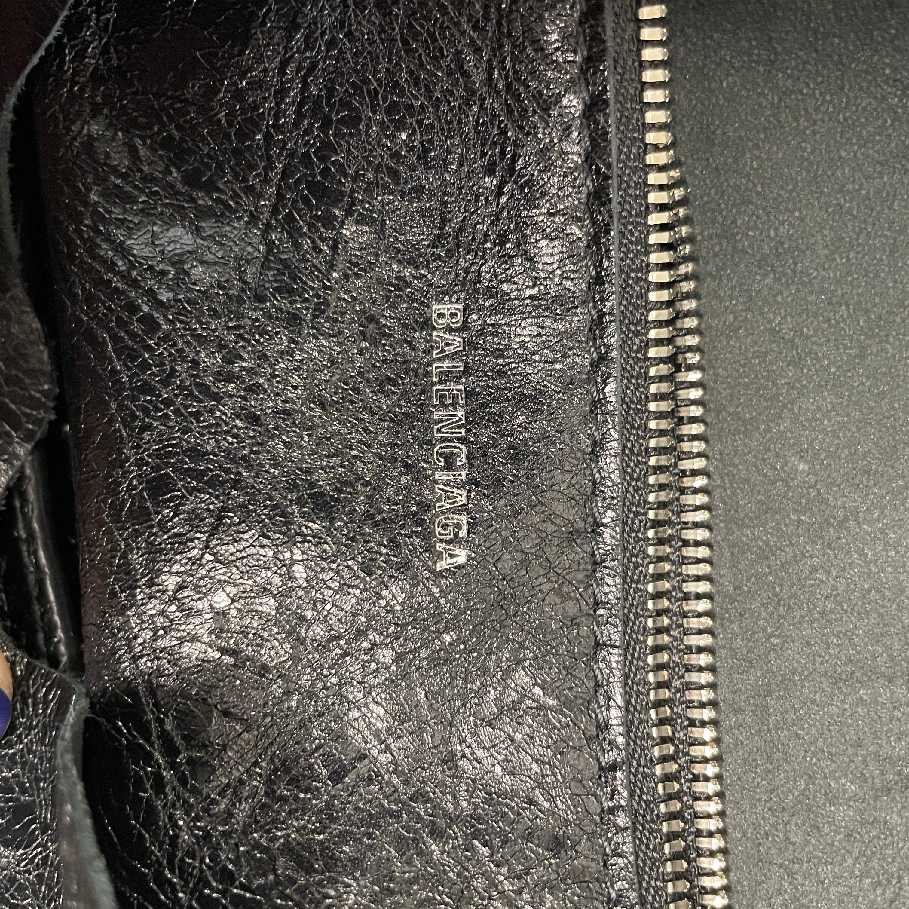 BALENCIAGA/Tote Bag/Leather/BLK/39WHV8Y, CAGOLE CRACKED view 5