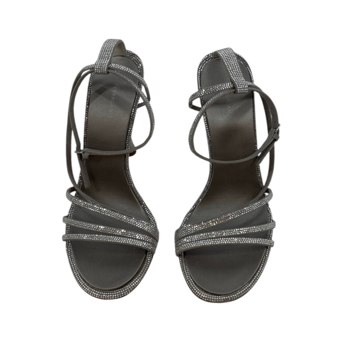 Salvatore Ferragamo/Heels/US 9/Leather/SLV/CRYSTAL SLINGBACK\RHINESTONE view 3