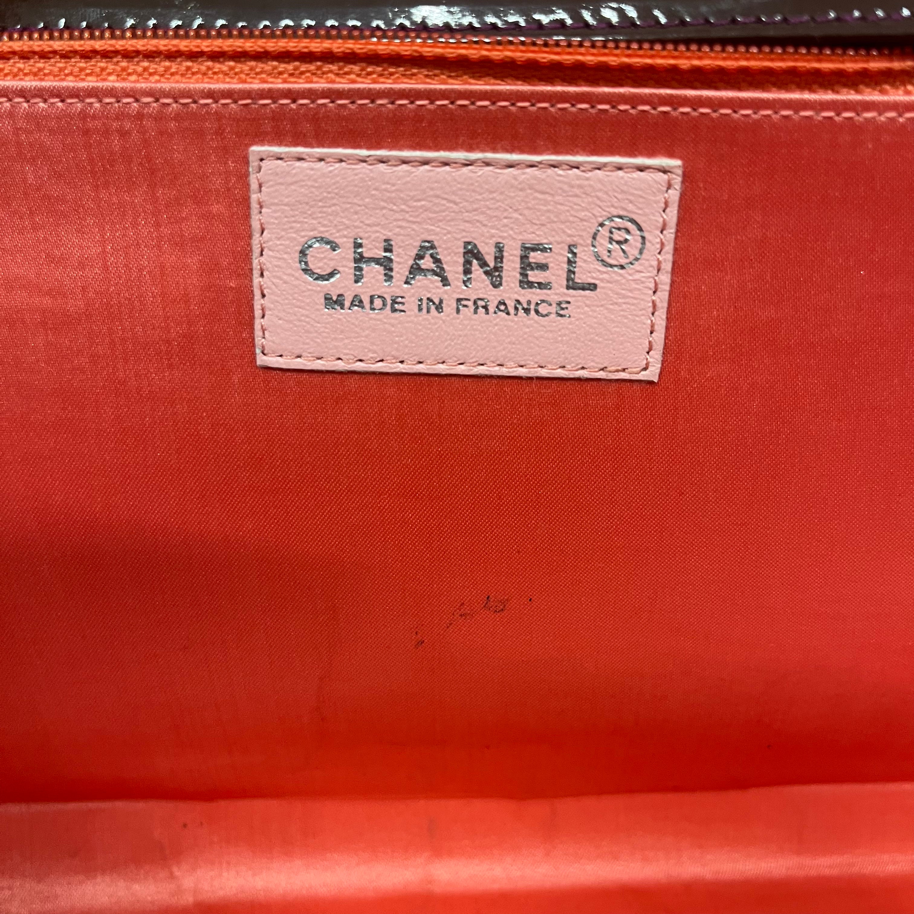 CHANEL/Bag/Faux Leather/BRW/Chocolate Patent Square view 4
