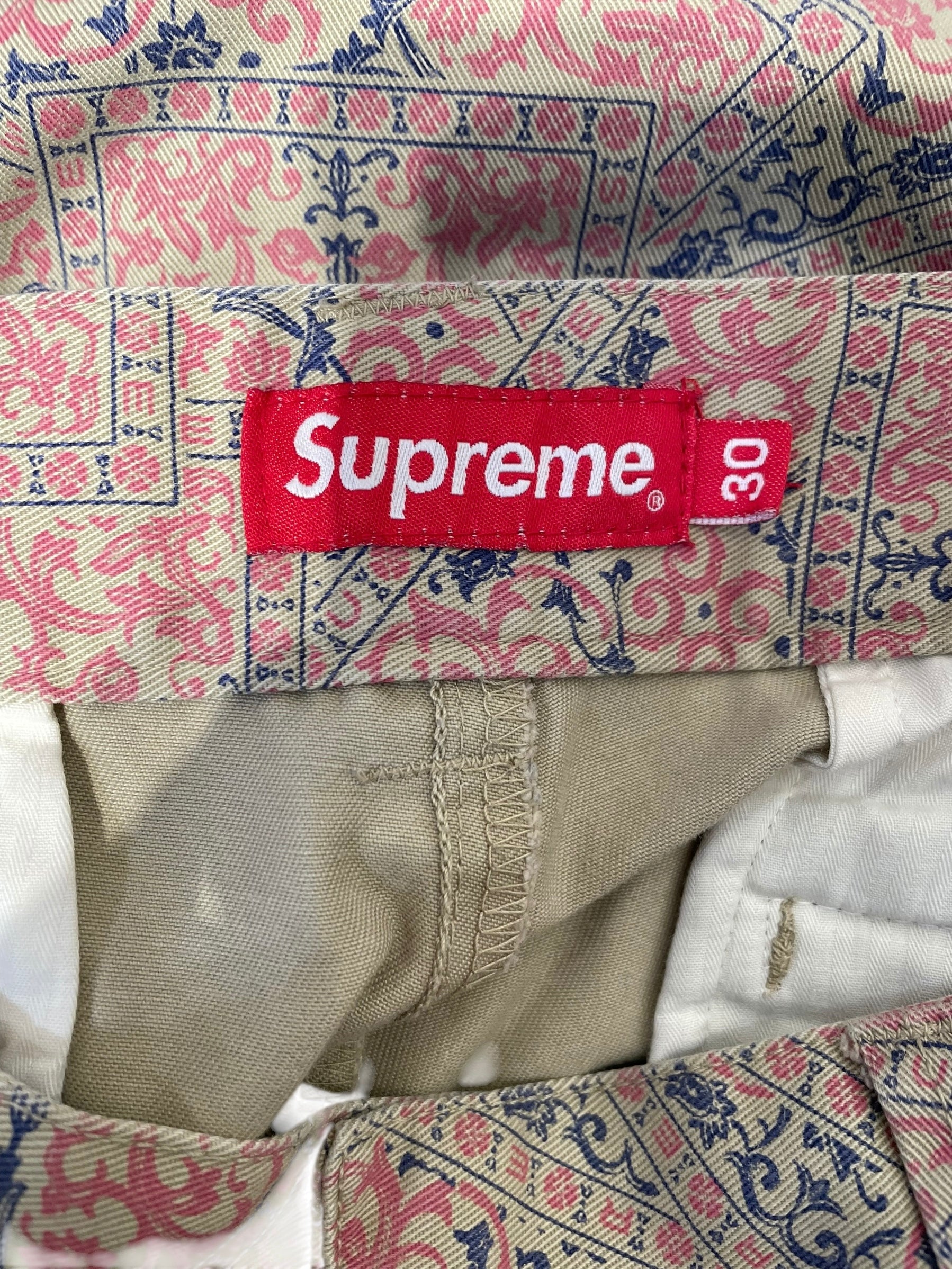 Supreme/Straight Pants/M/Cotton/BEG/Floral Pattern/ view 3