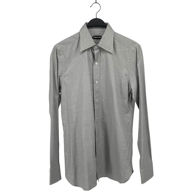 TOM FORD/LS Shirt/39/Cotton/GRY/Glen Check/