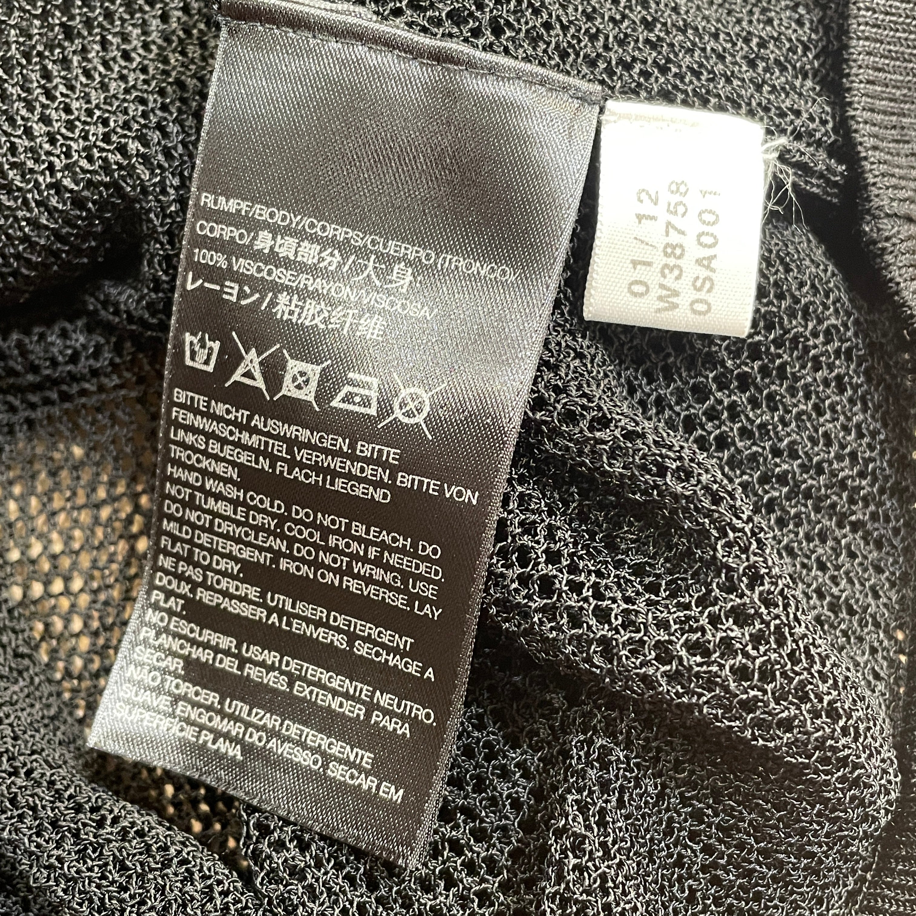 Y-3/Cardigan/S/Stripe/Rayon/BLK/Mesh Cardigan view 4