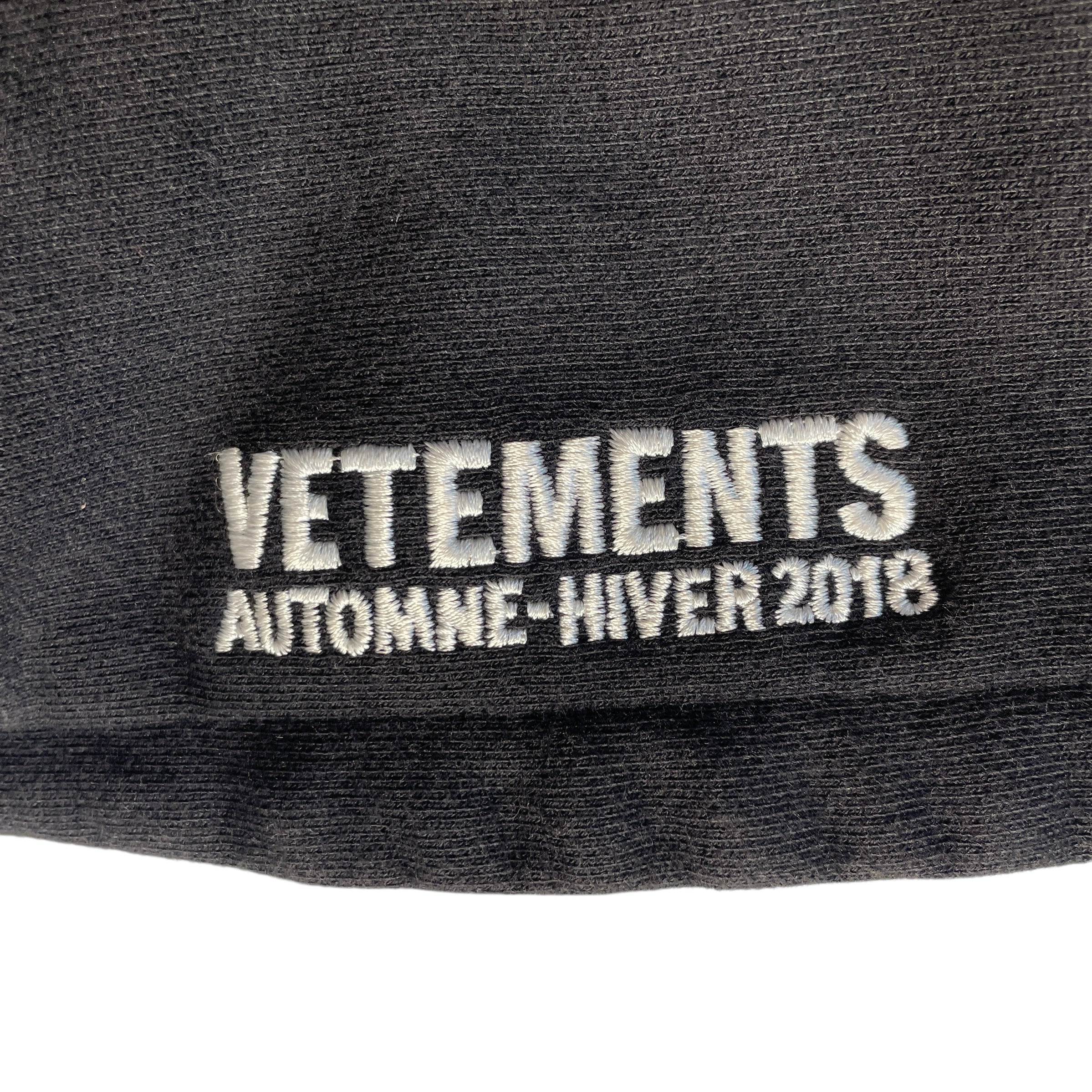 VETEMENTS/Hoodie/XS/Cotton/BLK/AW 18 MISPLACED LOGO view 6