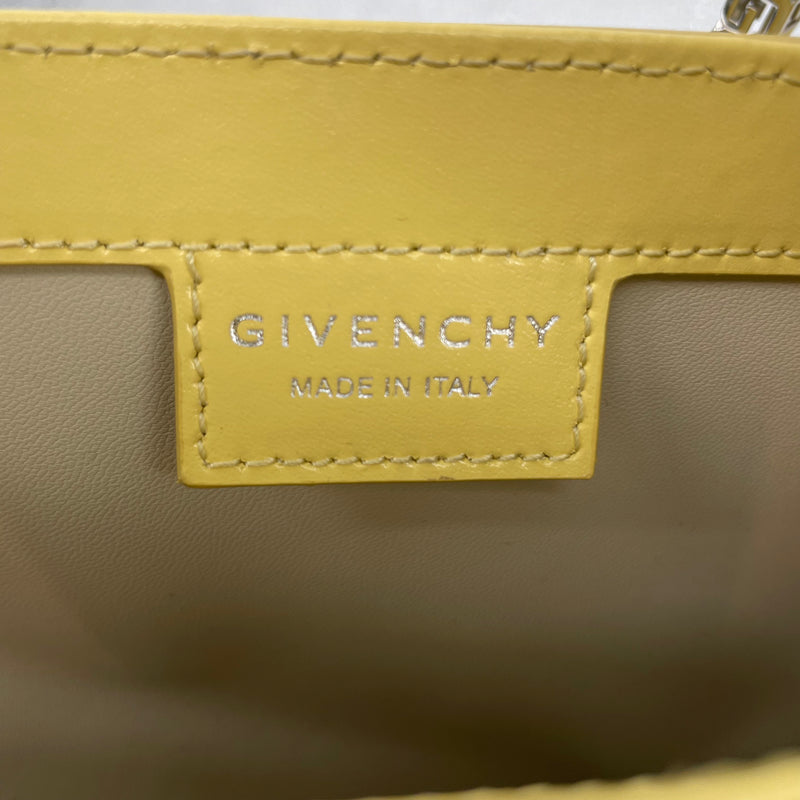 GIVENCHY/Hand Bag/Leather/YEL/BOX CUT OUT BAG