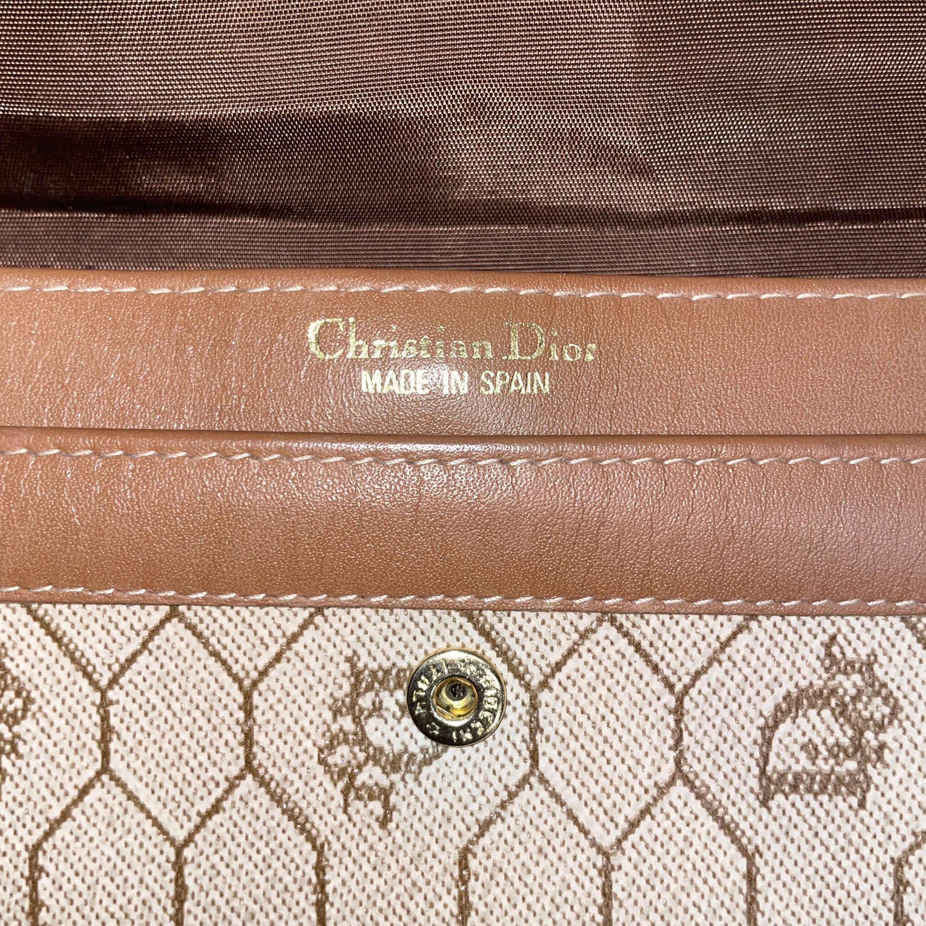 Christian Dior/Wallet/Monogram/Leather/BEG/L's/VINTAGE HONEYCOMB CANVAS view 5