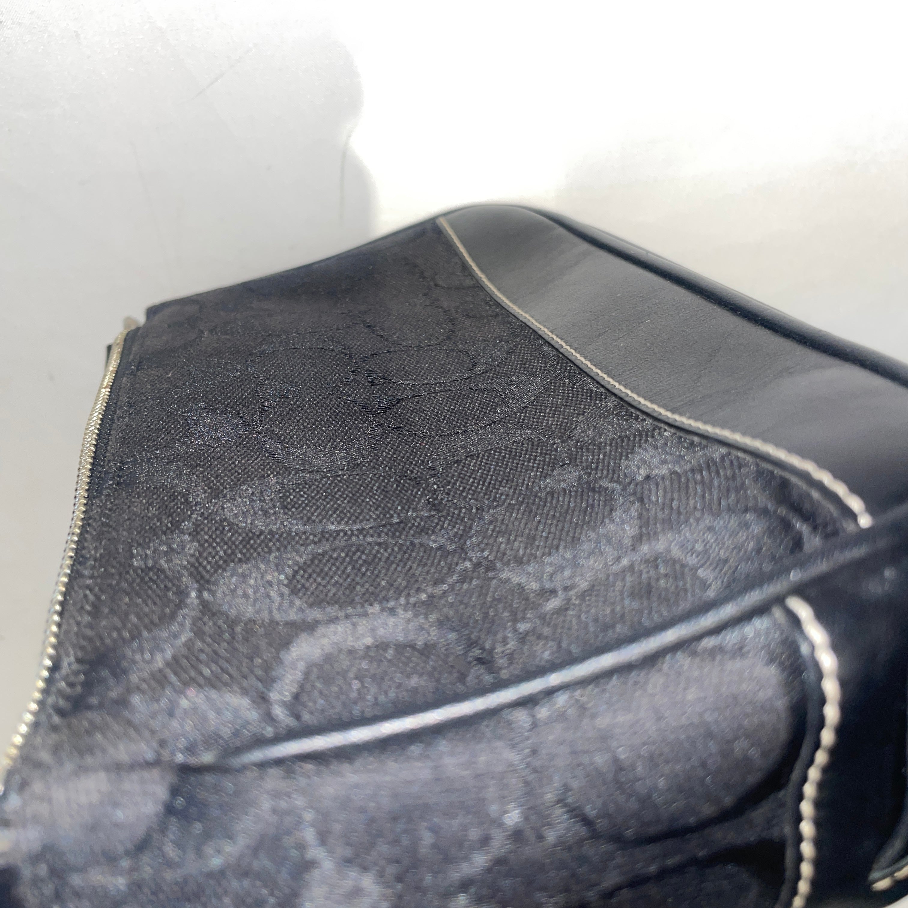 COACH/Hand Bag/Monogram/Cotton/BLK/DEMI MINI view 6