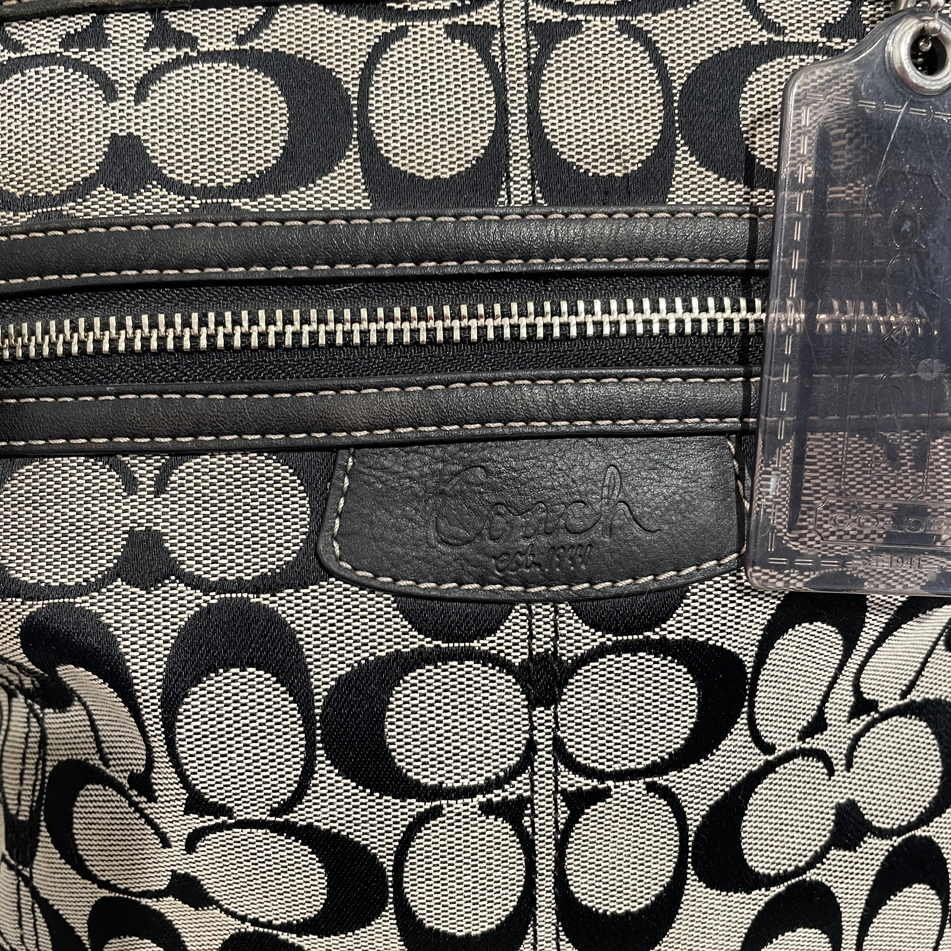 COACH/Hand Bag/Monogram/Cotton/BLK/penelope signature view 5