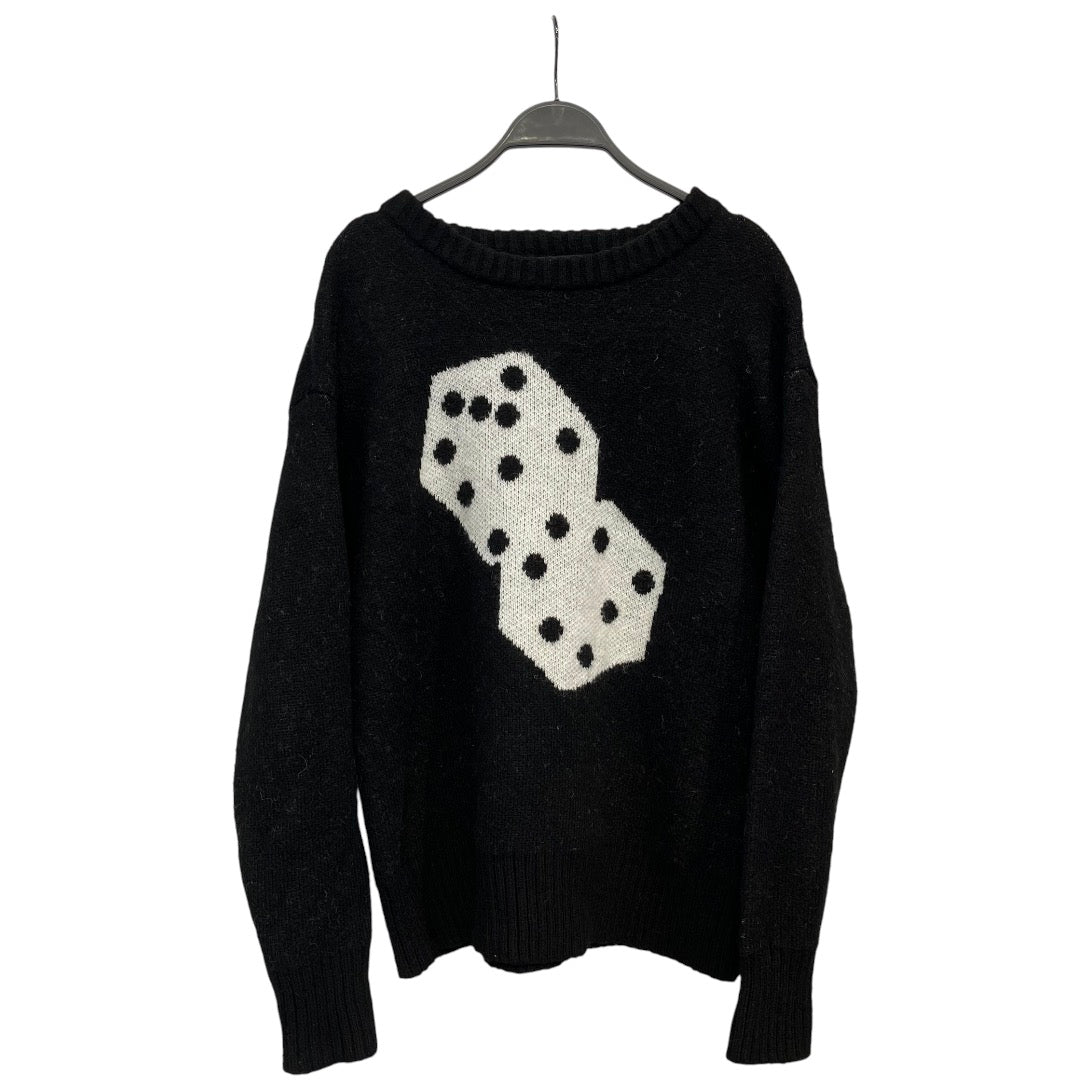 STUSSY/Sweater/M/BLK/dice knit view 1