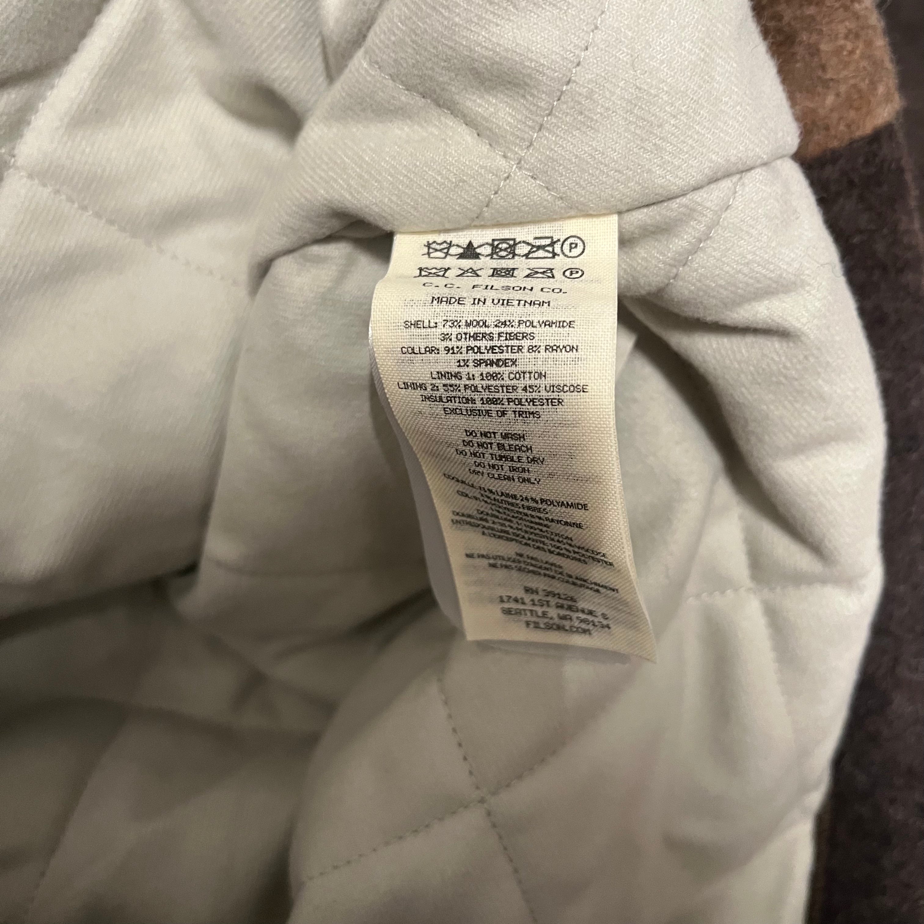 FILSON/Jacket/S/Wool/BRW/shawl collar view 4