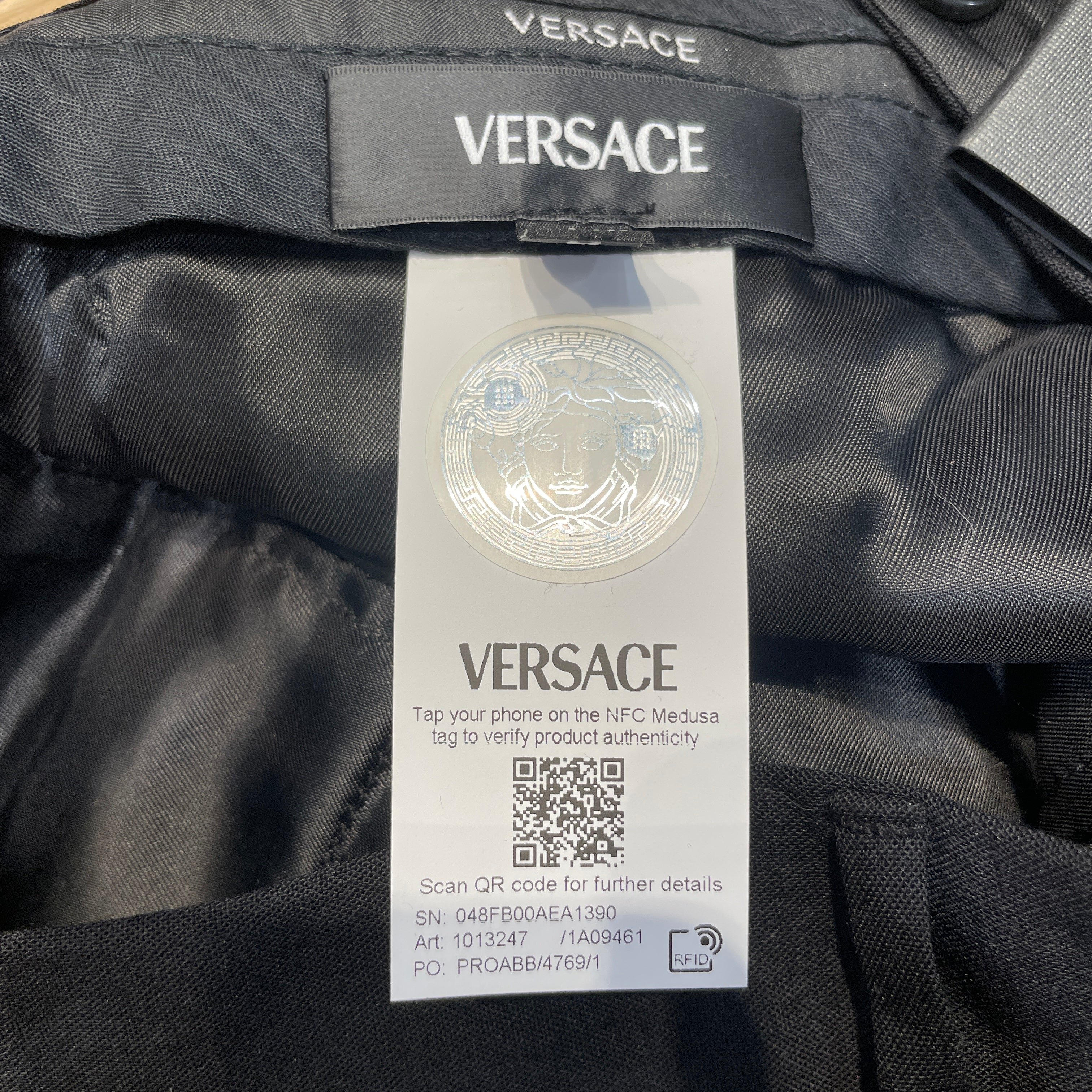 VERSACE/Slacks/48/Cotton/BLK/ view 3