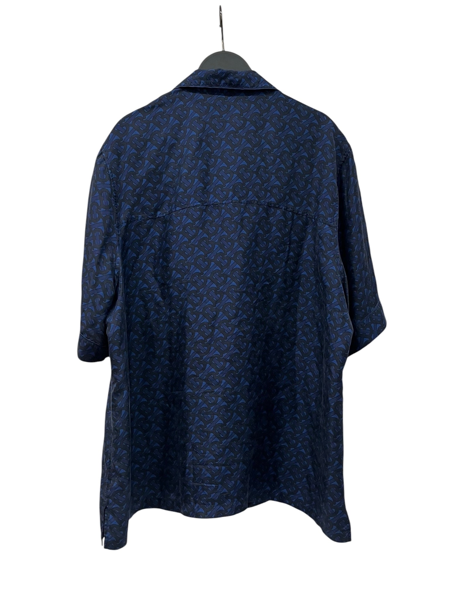 BURBERRY LONDON/Polo Shirt/LG/Silk/NVY/Open Coller/All Over Print/MONOGRAM POLO SHIRT view 2