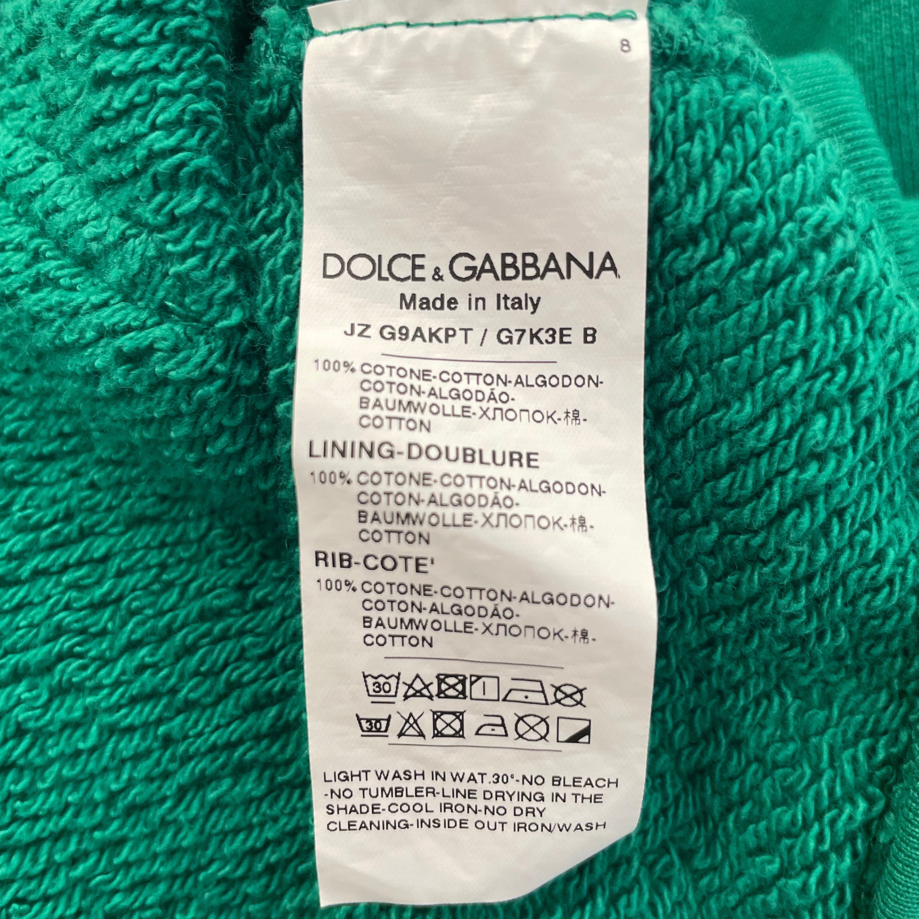 DOLCE&GABBANA/Hoodie/XS/Cotton/GRN/DGVIB3 view 4