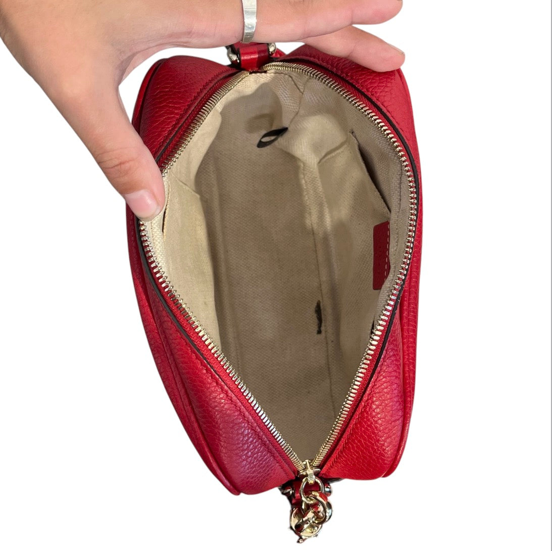 GUCCI/Cross Body Bag/Leather/RED/SOHO DISCO BAG view 4