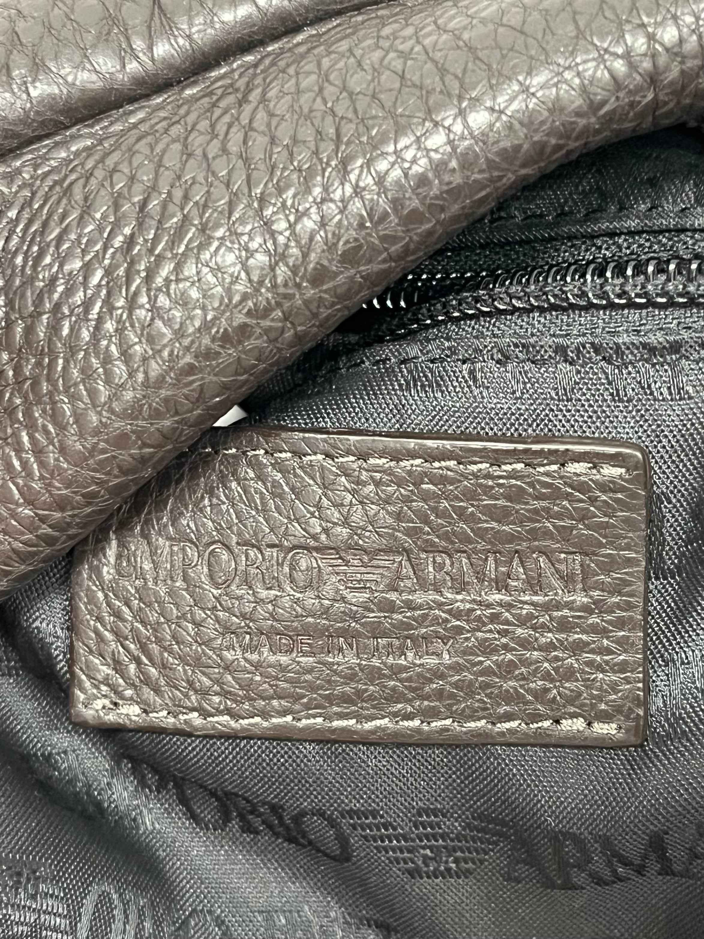 EMPORIO ARMANI/Bag/Leather/BRW/LEATHER MESSENGER BAG view 3