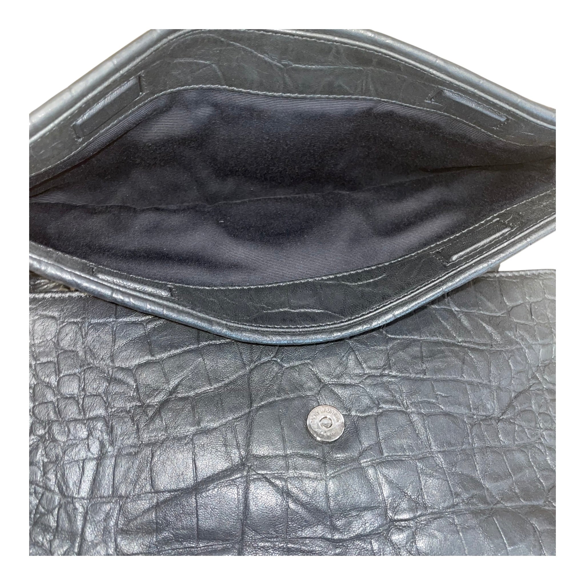 YVES SAINT LAURENT/Hand Bag/Leather/BLK/WEST HOLLYWOOD FLAP view 7