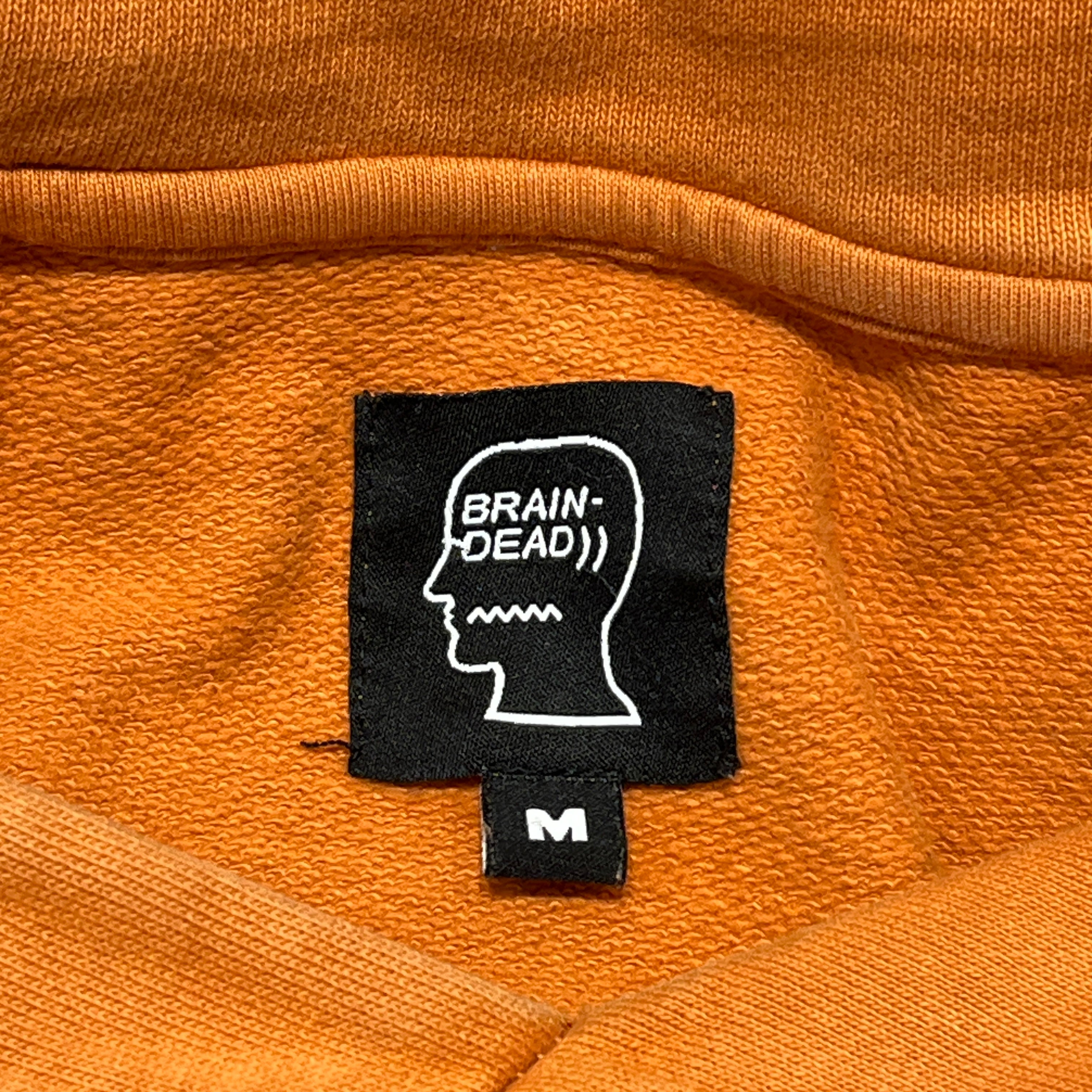Brain Dead/Hoodie/M/Graphic/Cotton/ORN/3 HEAD PERSON ON BACK view 3