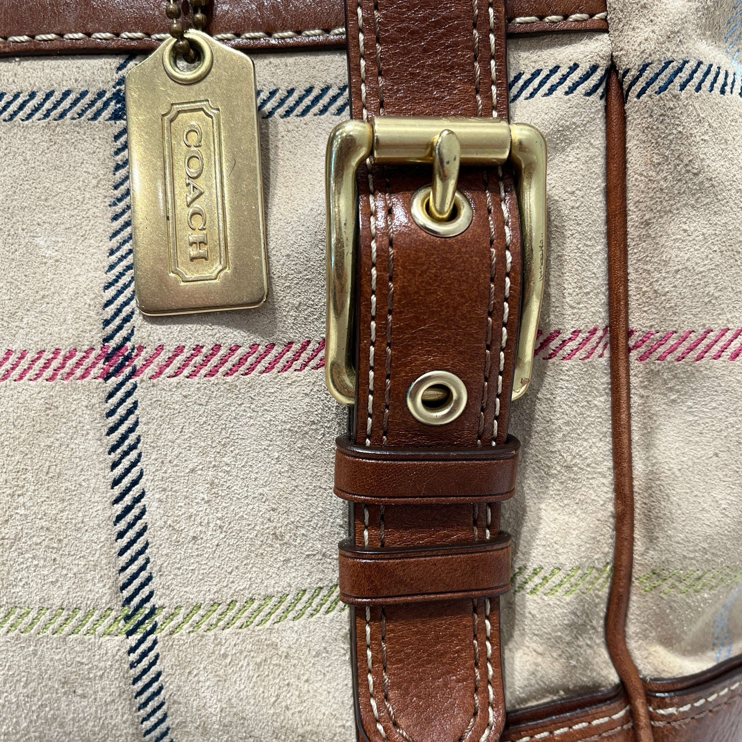 COACH/Bag/Plaid/Cotton/CRM/HAMPTON TATTERSALL SATCHEL view 7