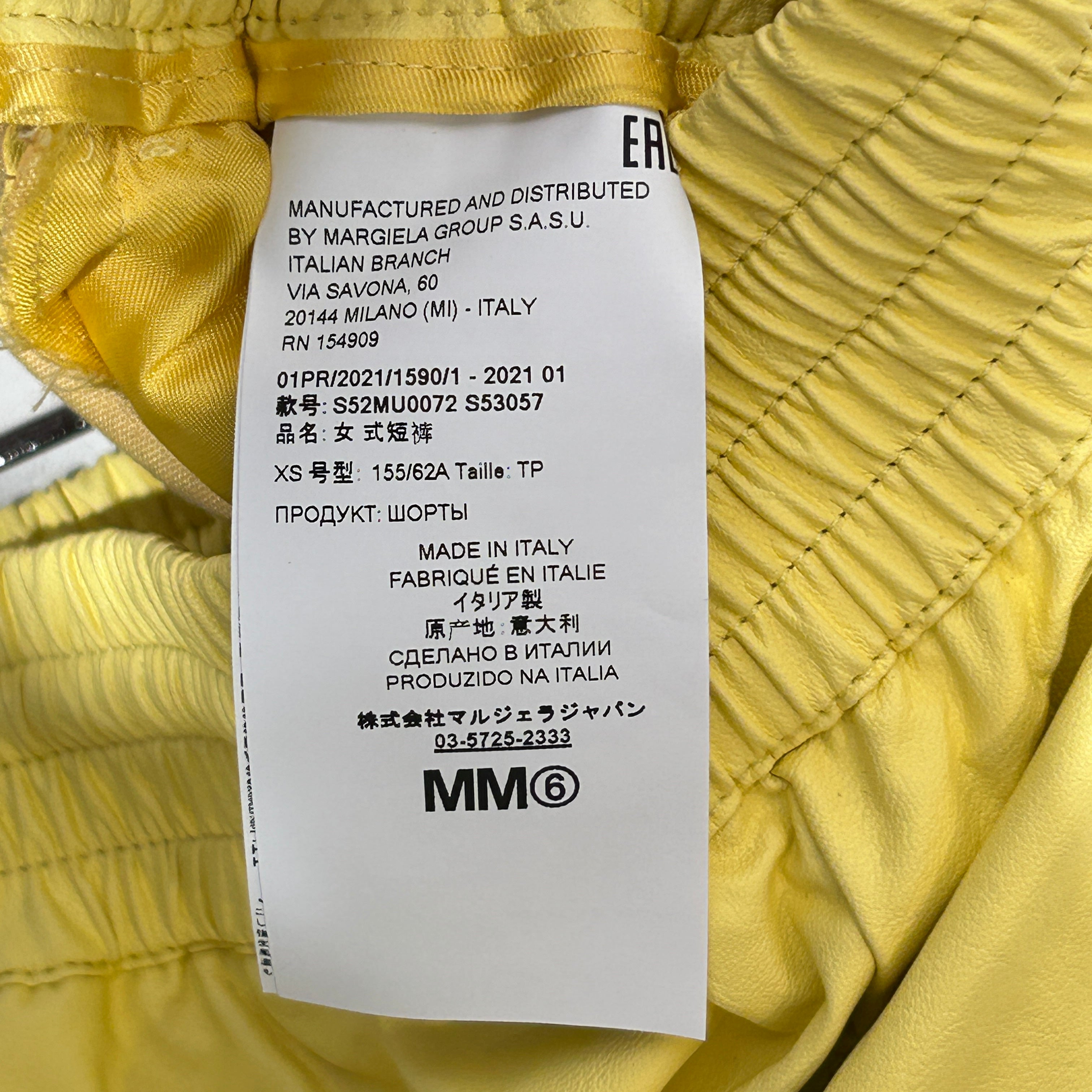 MM6/Shorts/XS/Leather/YEL/ view 3
