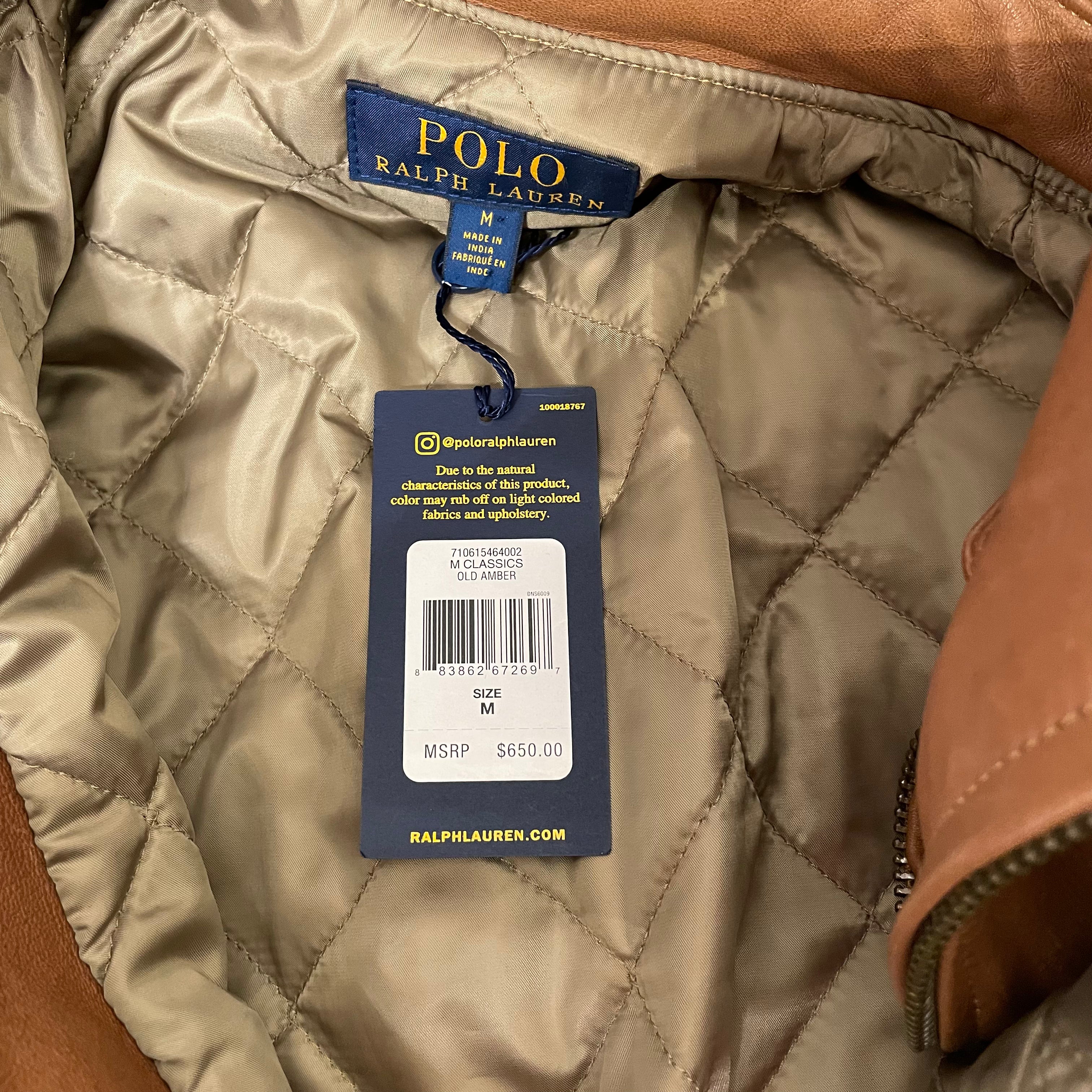 POLO RALPH LAUREN/Leather Jkt/M/Leather/CML/ view 7