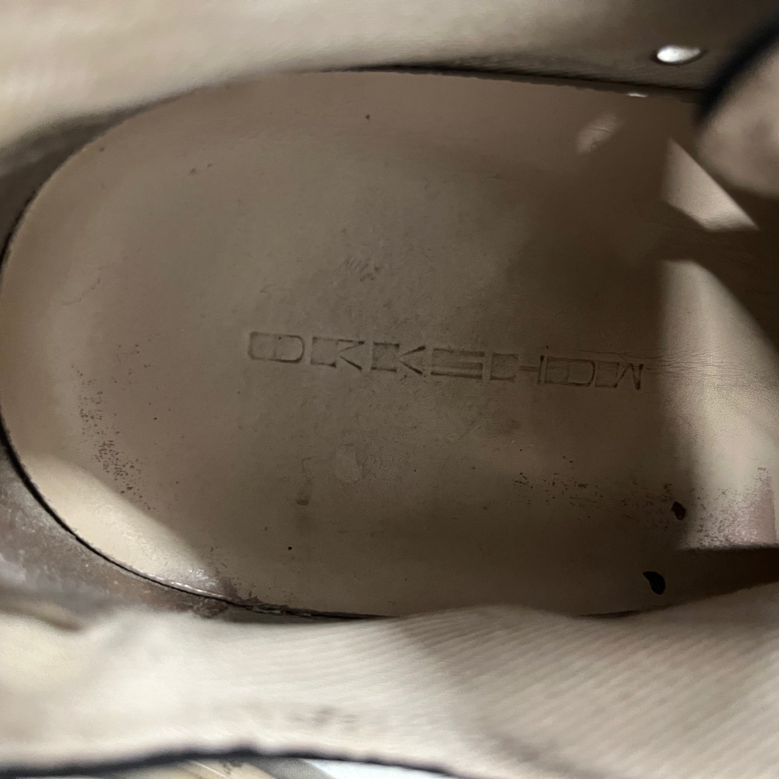 Rick Owens/Low-Sneakers/EU 43/Cotton/BLK/back leather patch view 4