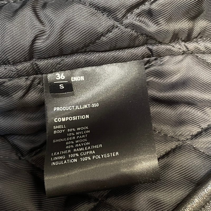 PHENOMENON/Leather Jkt/S/Leather/BLK/Varsity