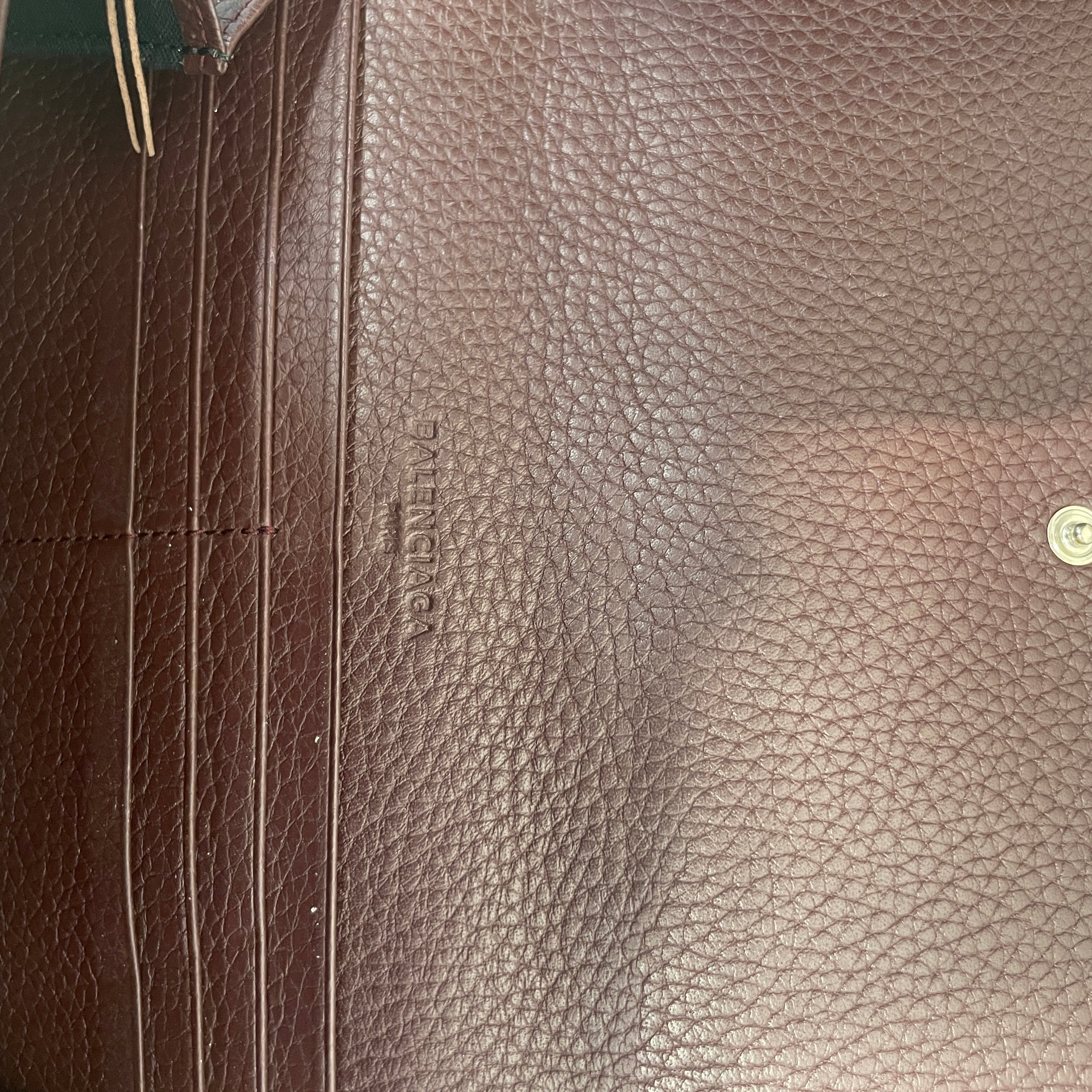BALENCIAGA/Long Wallet/Leather/BRW/L's/blackout continental view 3