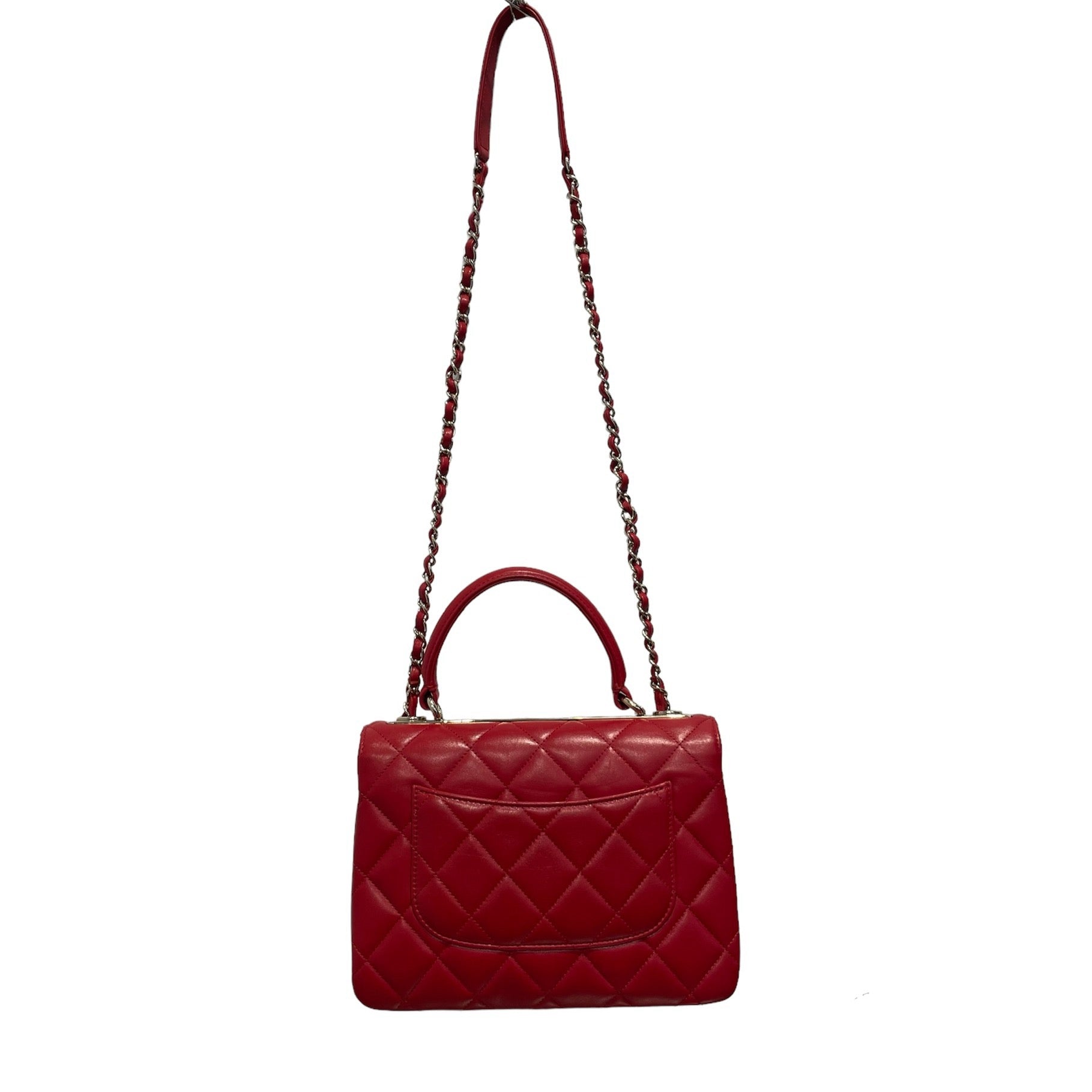 CHANEL/Cross Body Bag/Leather/RED/Gold hardware, Braided strap view 2