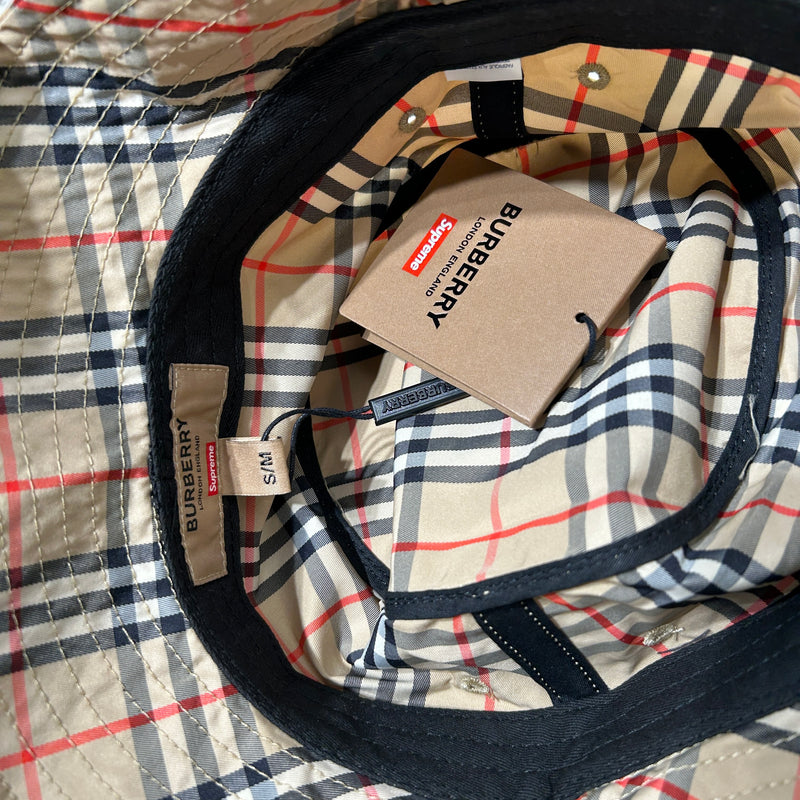 BURBERRY/Supreme/Bucket Hat/Plaid/BEG/