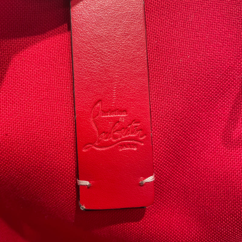 Christian Louboutin/Hand Bag/Monogram/Leather/WHT/CABATA MONOGRAMMED TOTE