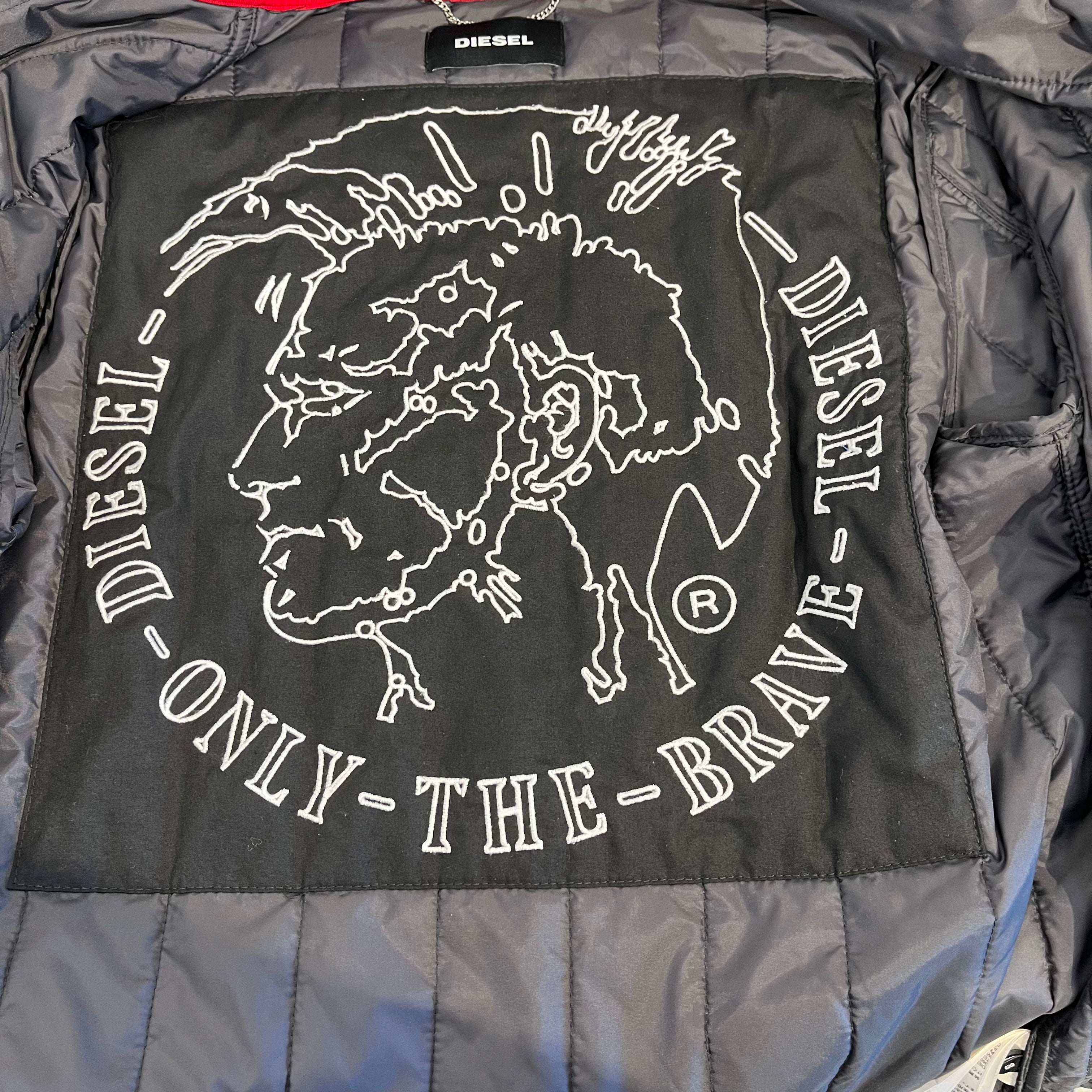 DIESEL/Windbreaker/S/Nylon/BLK/solid pockets view 3