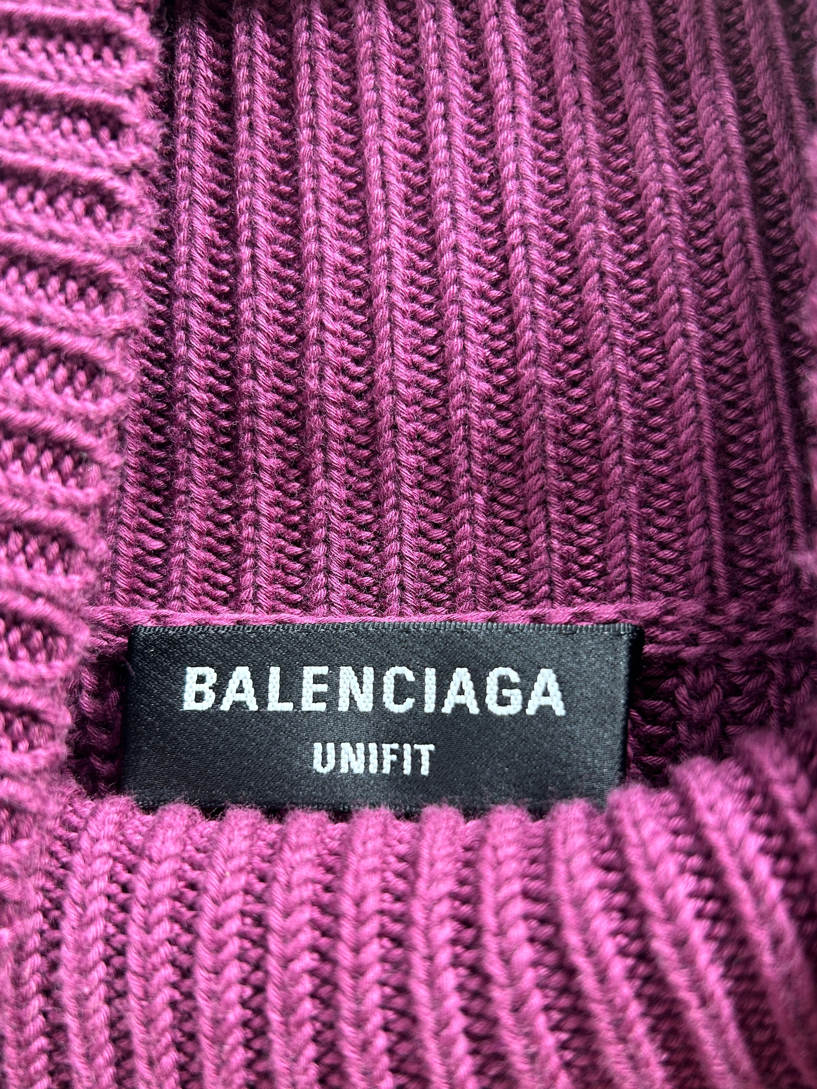BALENCIAGA/Heavy Sweater/S/Cotton/PPL/Oversize/ view 3